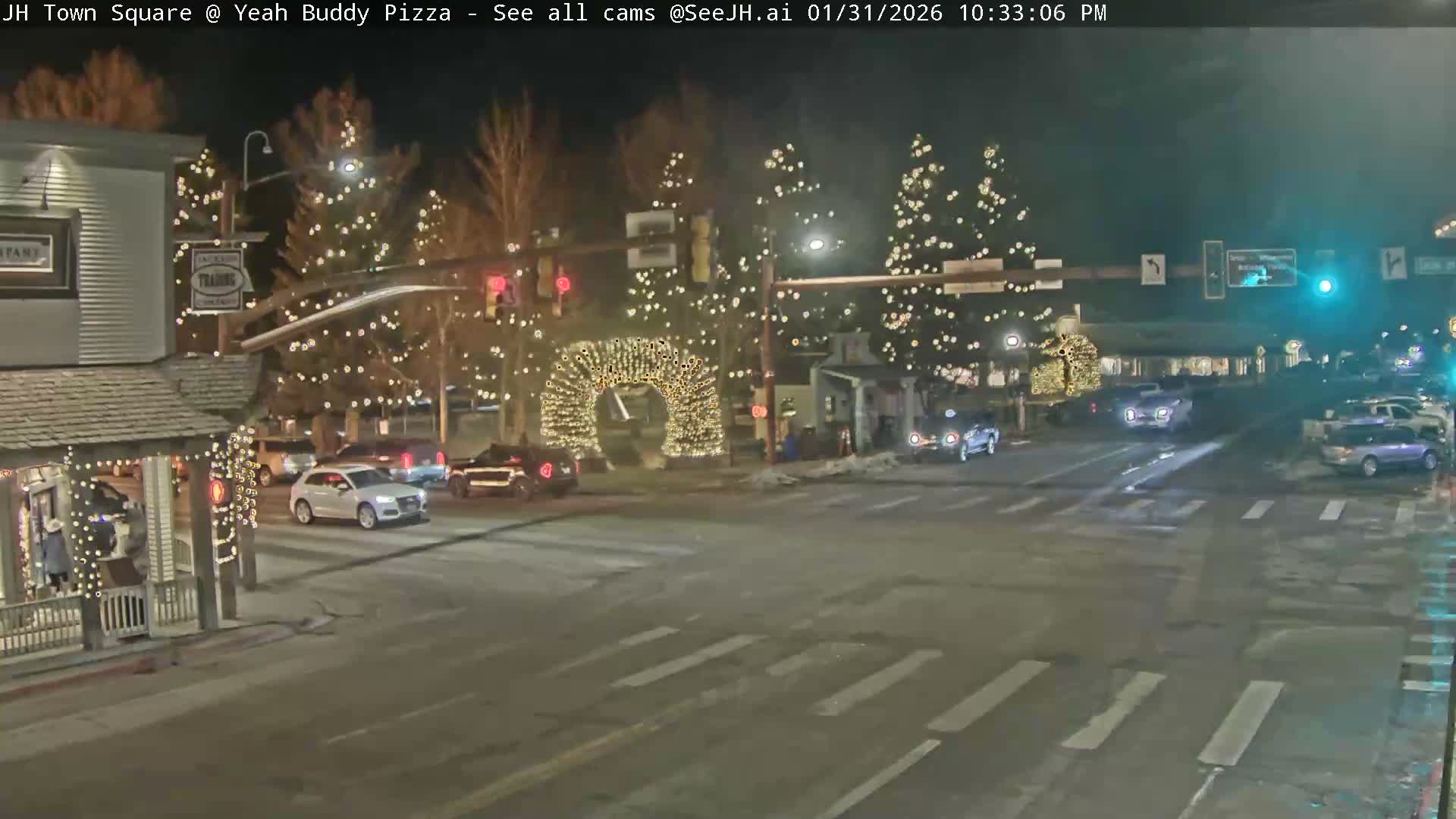 Jackson Hole, Jackson Town Square Live Cam - Jackson, Teton, Wyoming, USA