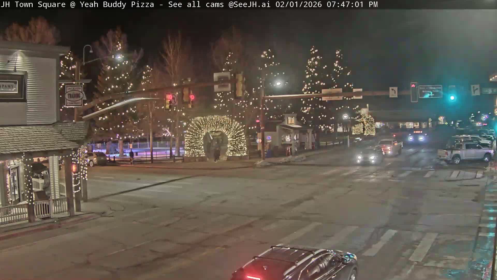 Jackson Hole, Jackson Town Square Live Cam - Jackson, Teton, Wyoming, USA