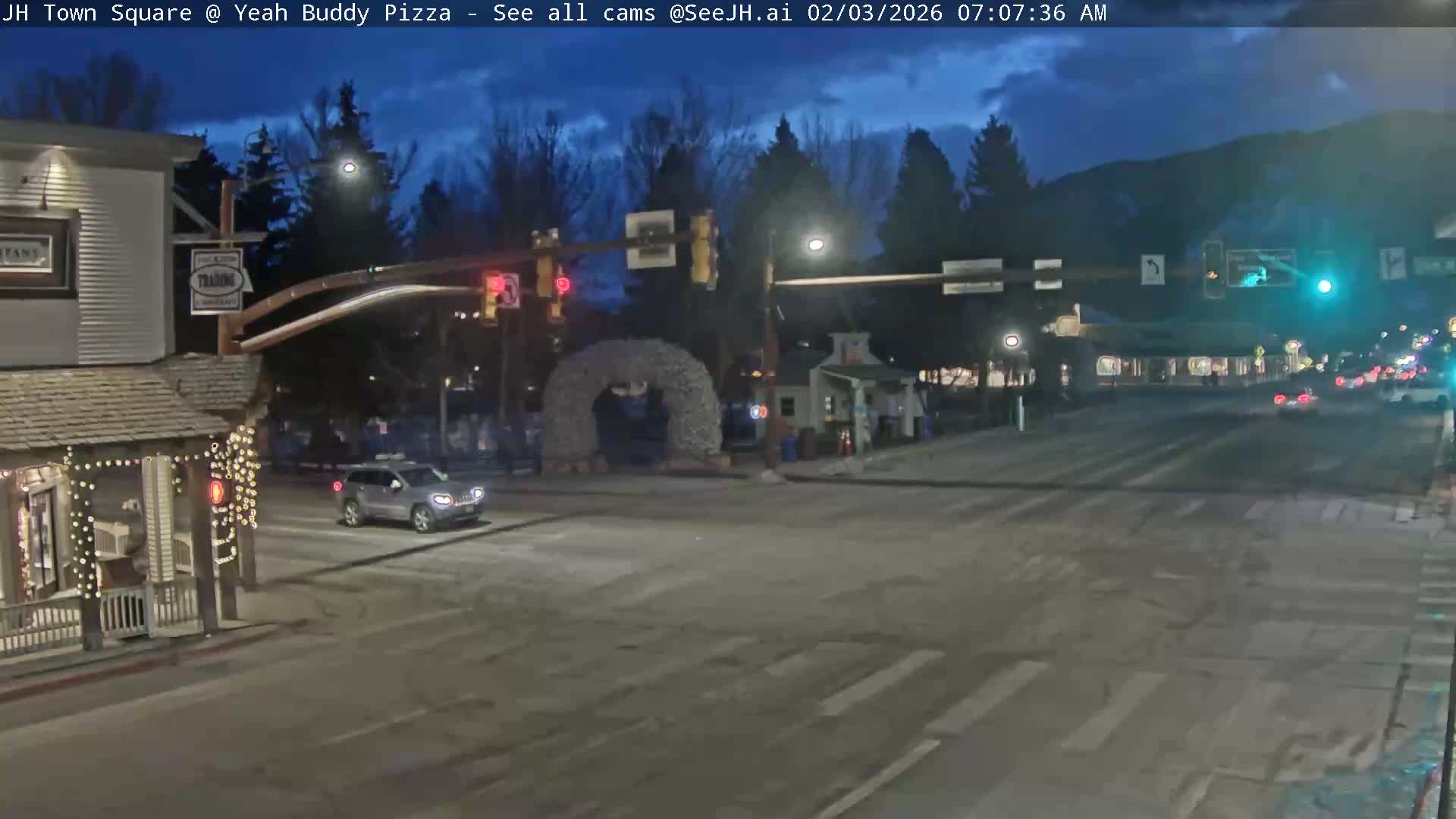 Jackson Hole, Jackson Town Square Live Cam - Jackson, Teton, Wyoming, USA
