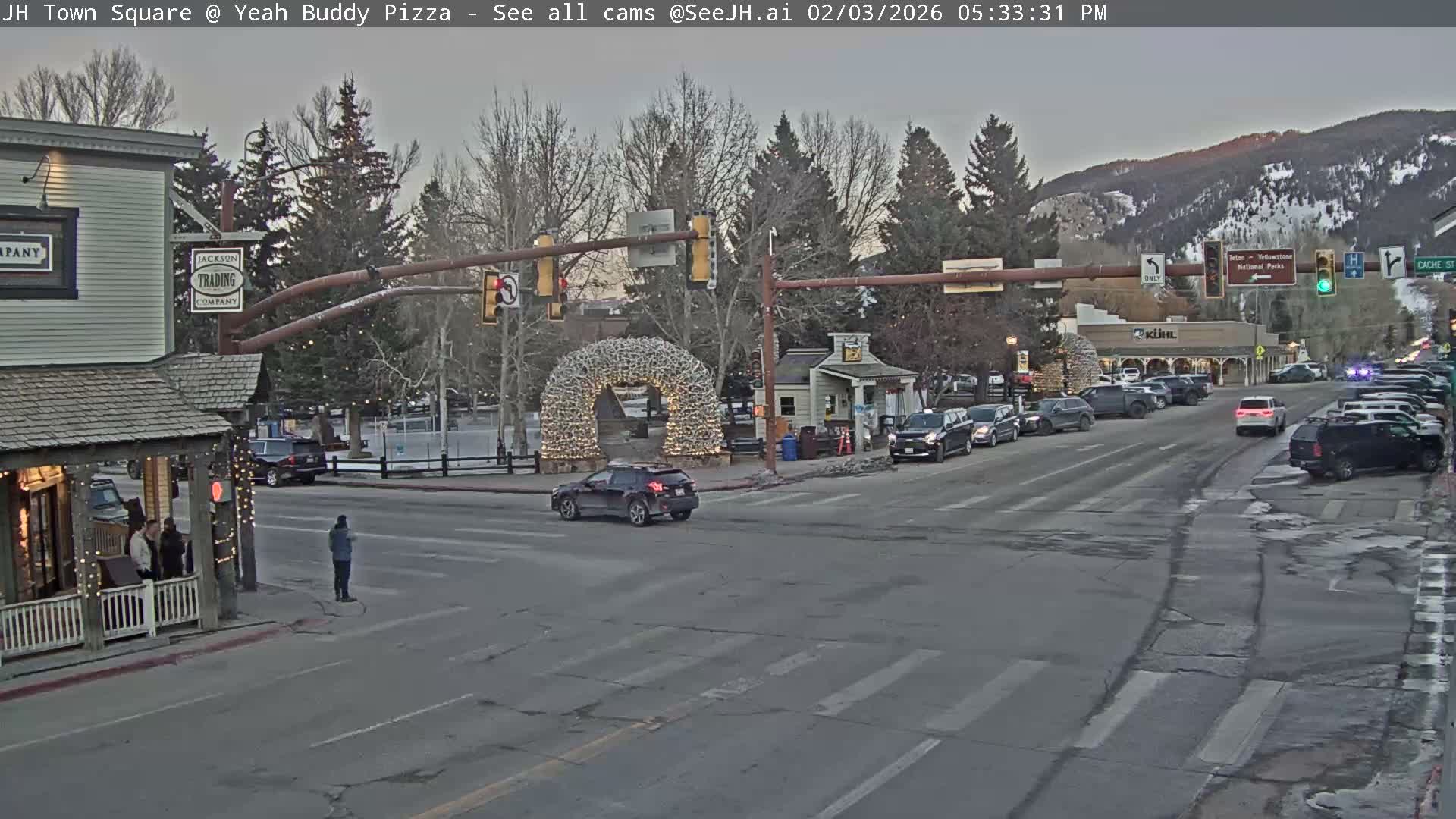 Jackson Hole, Jackson Town Square Live Cam - Jackson, Teton, Wyoming, USA