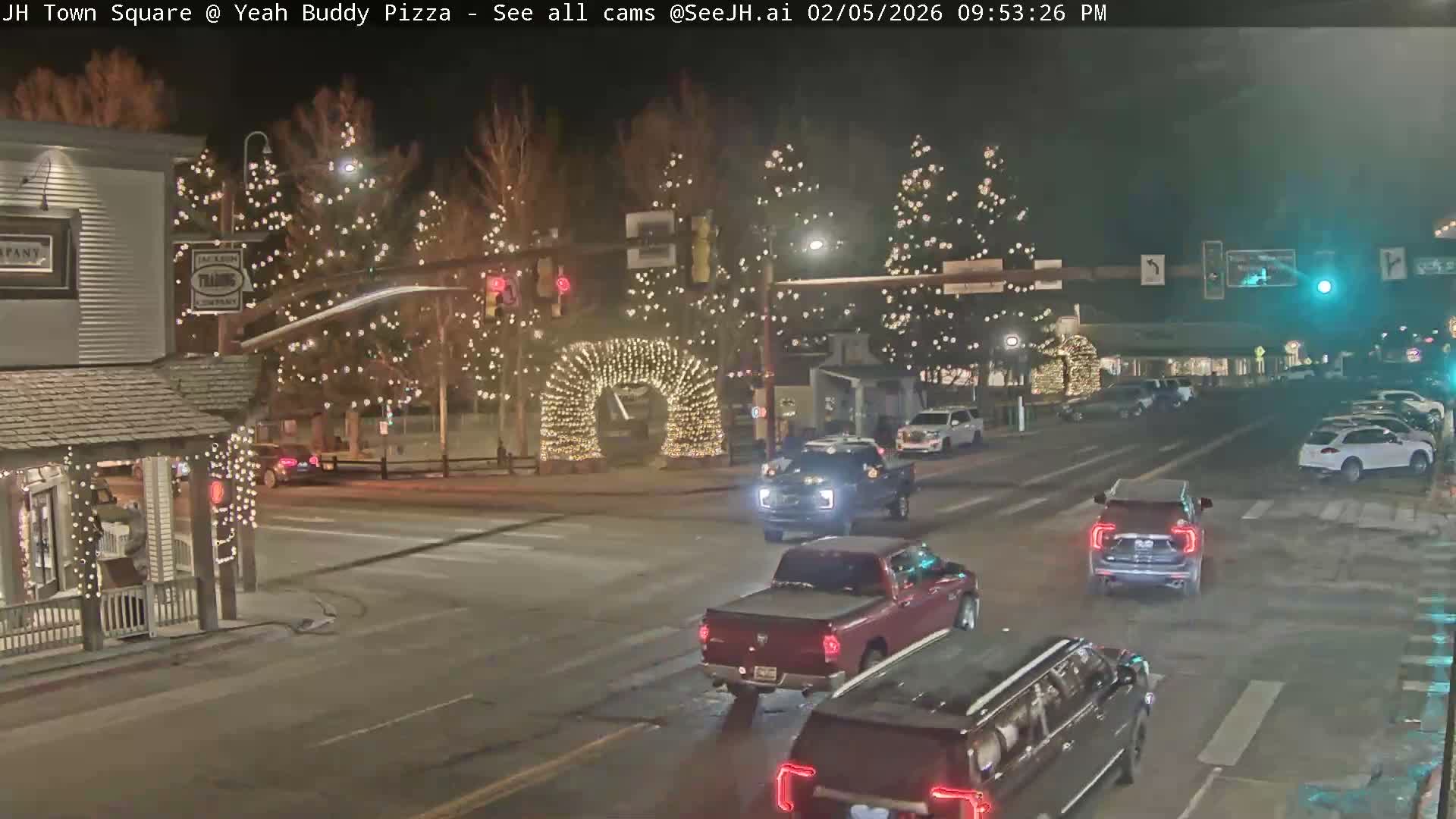 Jackson Hole, Jackson Town Square Live Cam - Jackson, Teton, Wyoming, USA