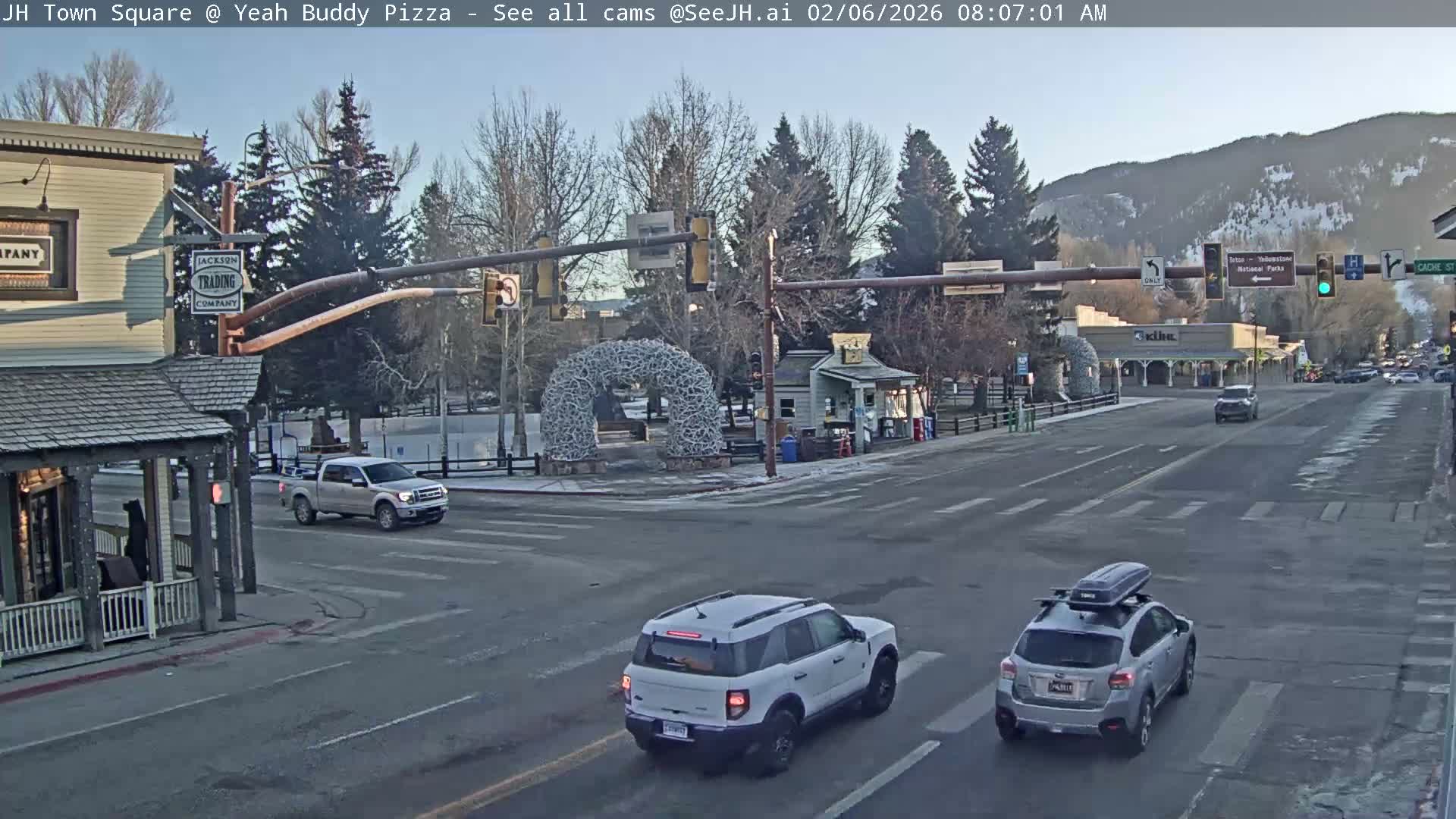 Jackson Hole, Jackson Town Square Live Cam - Jackson, Teton, Wyoming, USA