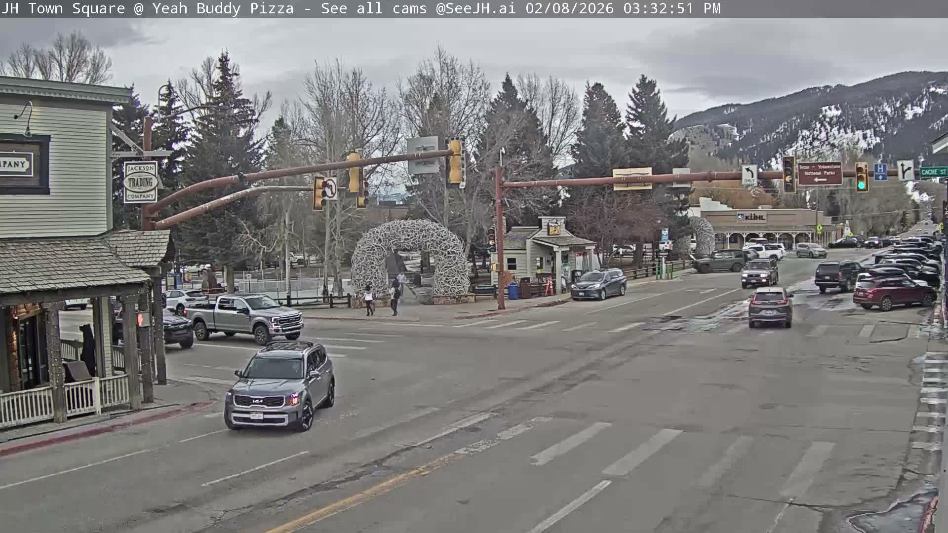 Jackson Hole, Jackson Town Square Live Cam - Jackson, Teton, Wyoming, USA
