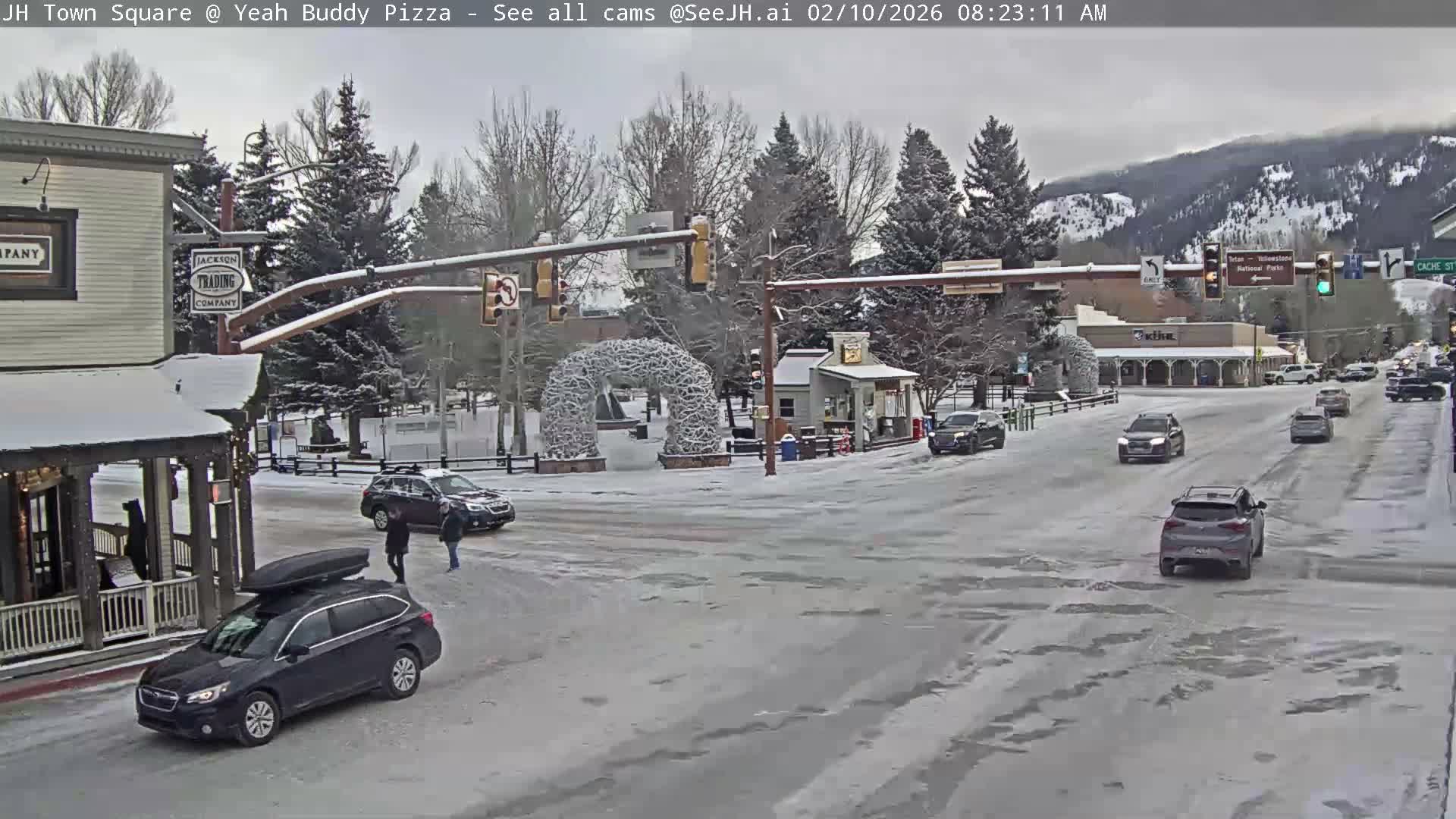 Jackson Hole, Jackson Town Square Live Cam - Jackson, Teton, Wyoming, USA