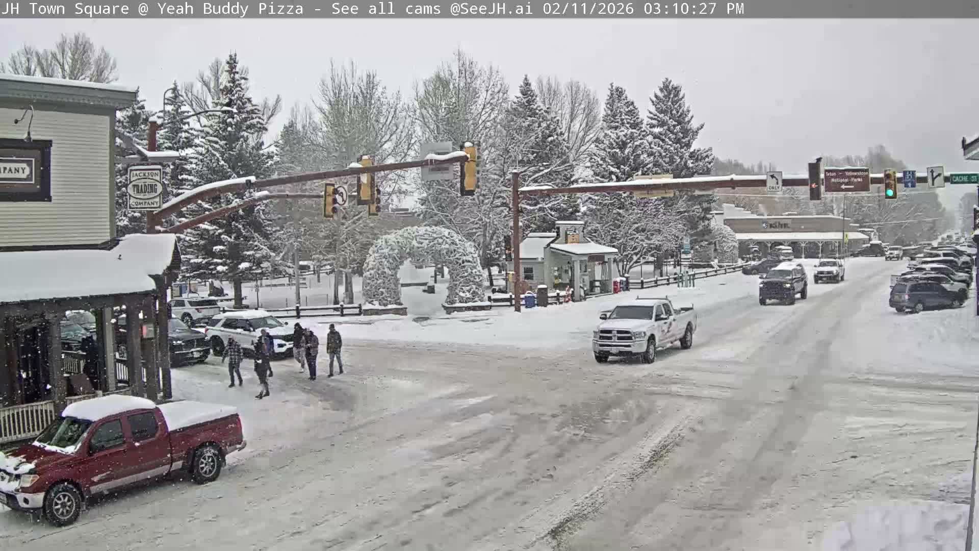 Jackson Hole, Jackson Town Square Live Cam - Jackson, Teton, Wyoming, USA