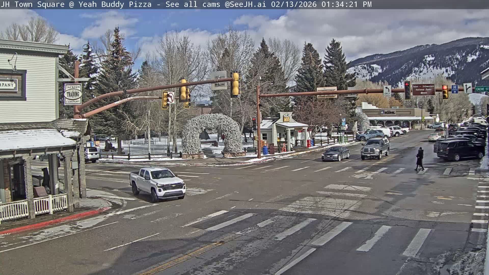 Jackson Hole, Jackson Town Square Live Cam - Jackson, Teton, Wyoming, USA