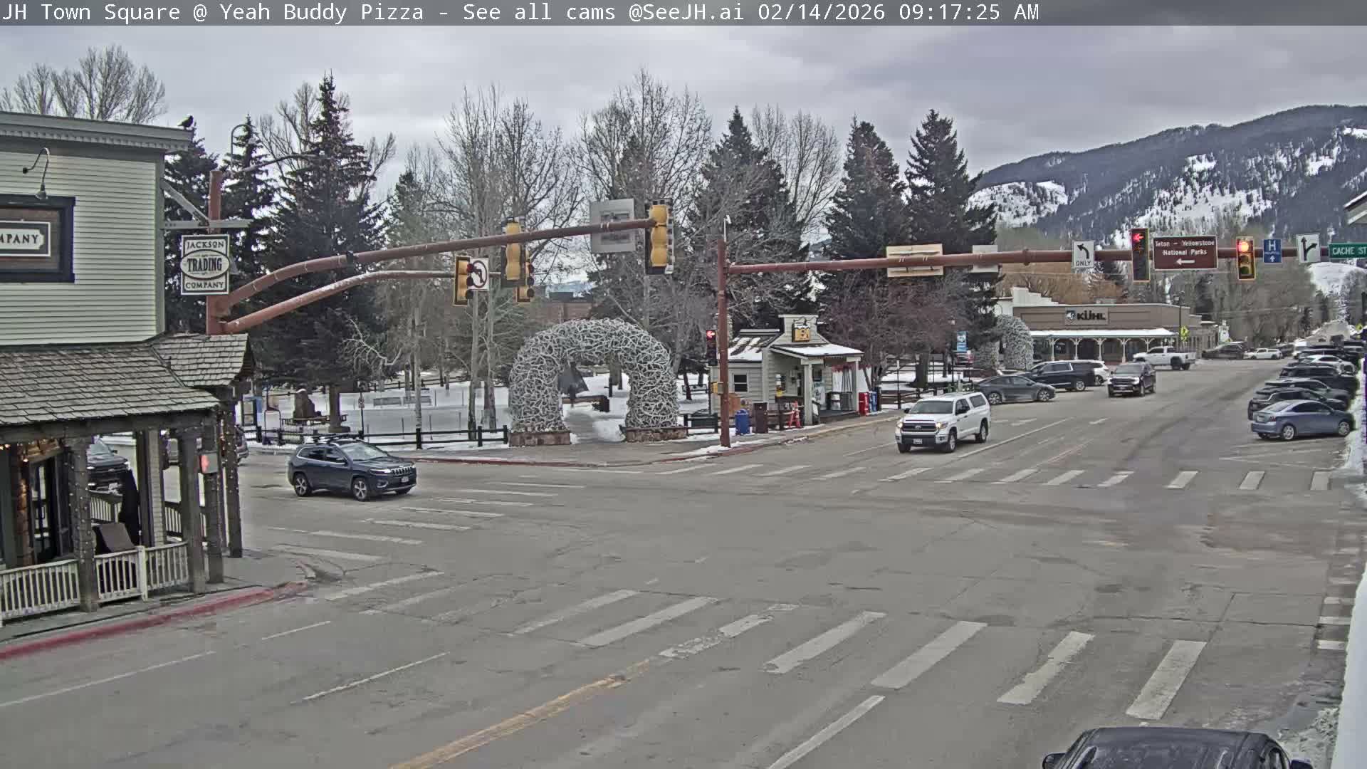 Jackson Hole, Jackson Town Square Live Cam - Jackson, Teton, Wyoming, USA