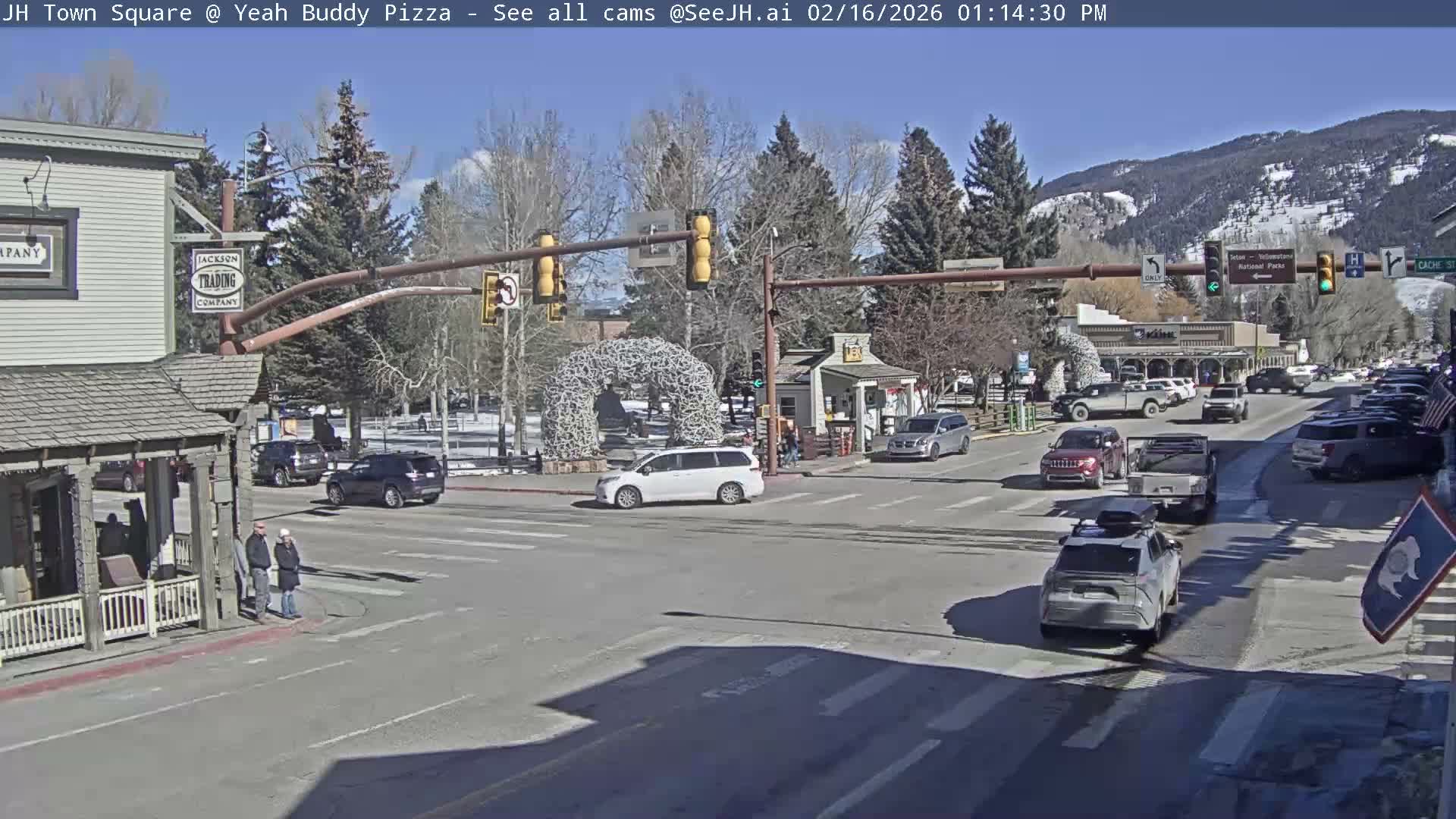 Jackson Hole, Jackson Town Square Live Cam - Jackson, Teton, Wyoming, USA
