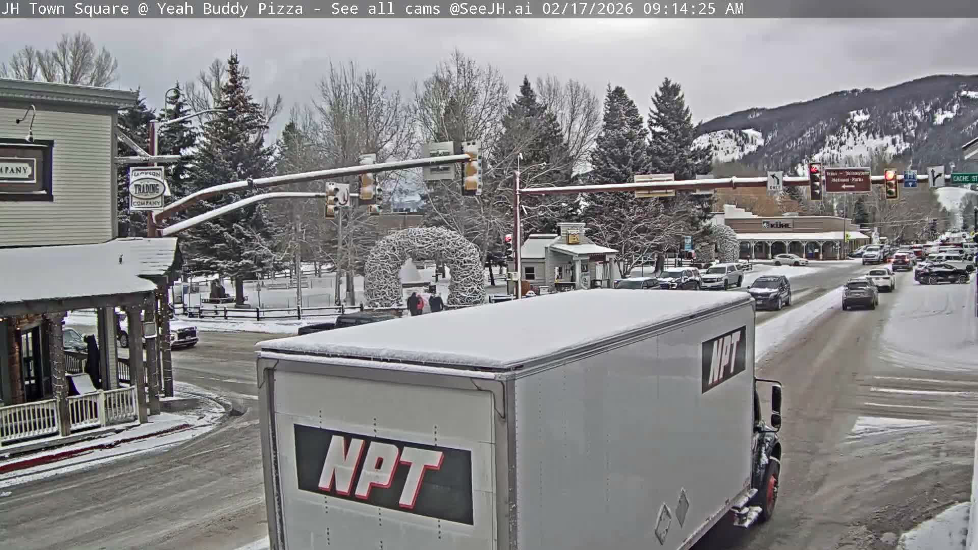 Jackson Hole, Jackson Town Square Live Cam - Jackson, Teton, Wyoming, USA