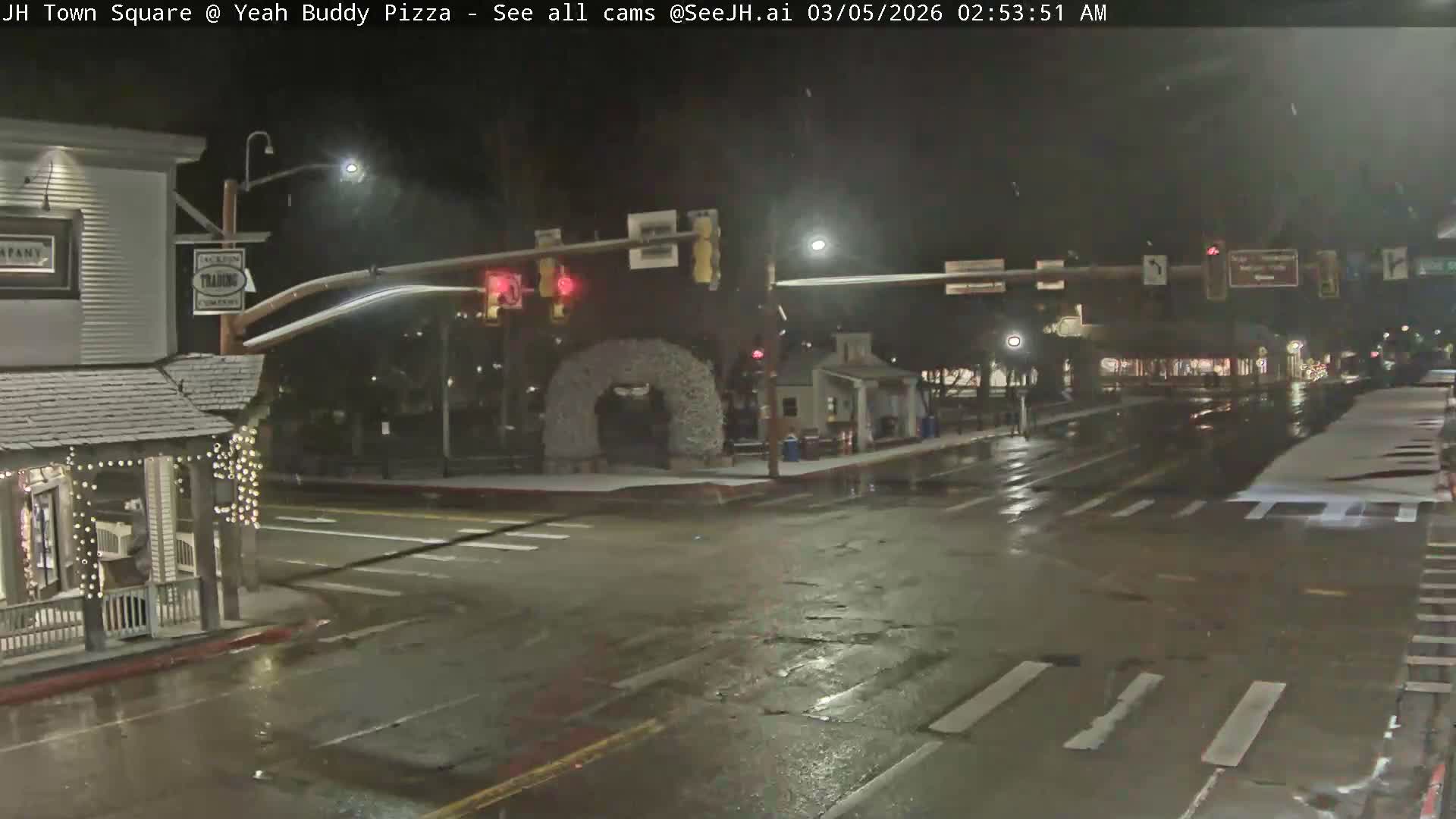 Jackson Hole, Jackson Town Square Live Cam - Jackson, Teton, Wyoming, USA