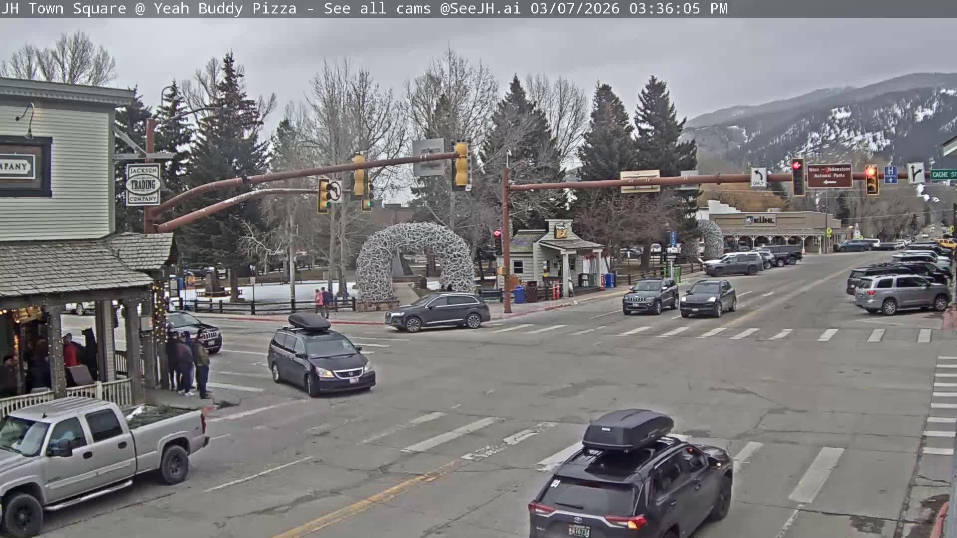 Jackson Hole, Jackson Town Square Live Cam - Jackson, Teton, Wyoming, USA