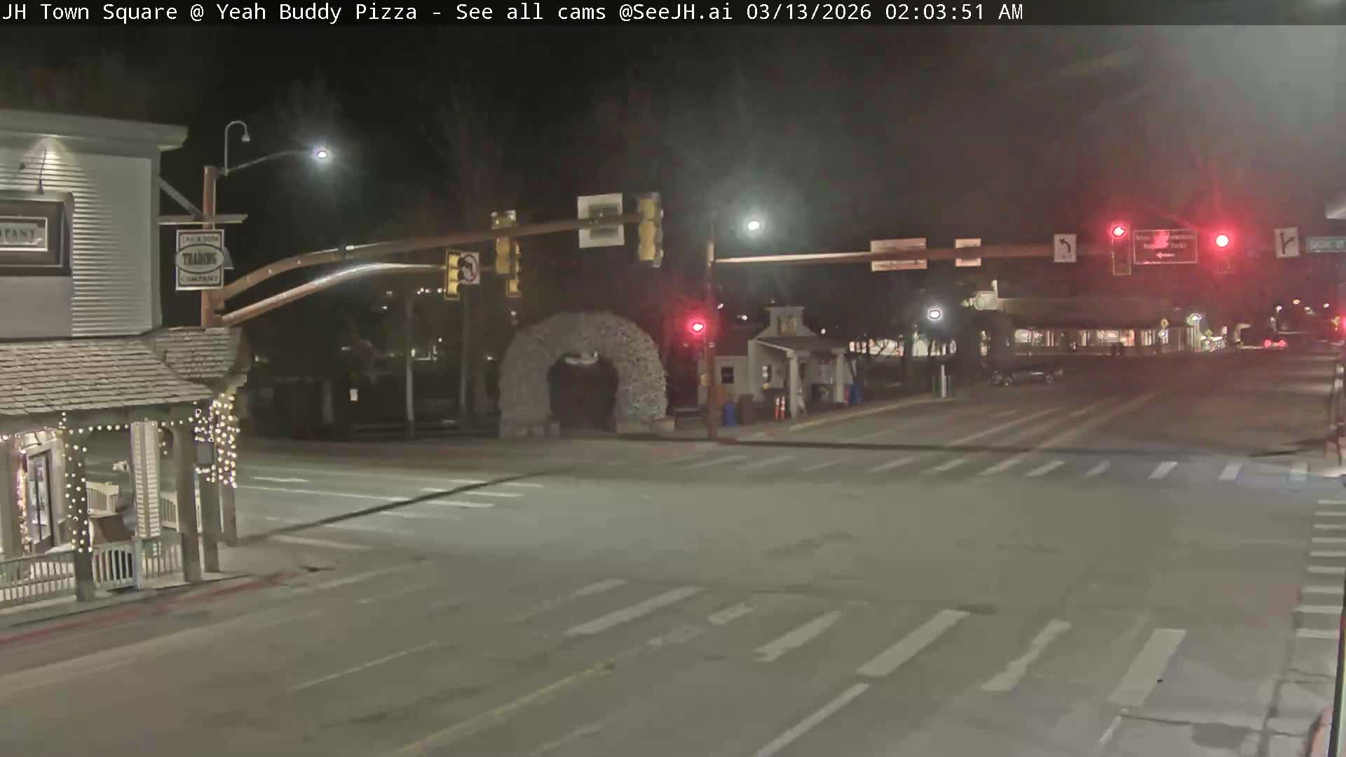 Jackson Hole, Jackson Town Square Live Cam - Jackson, Teton, Wyoming, USA