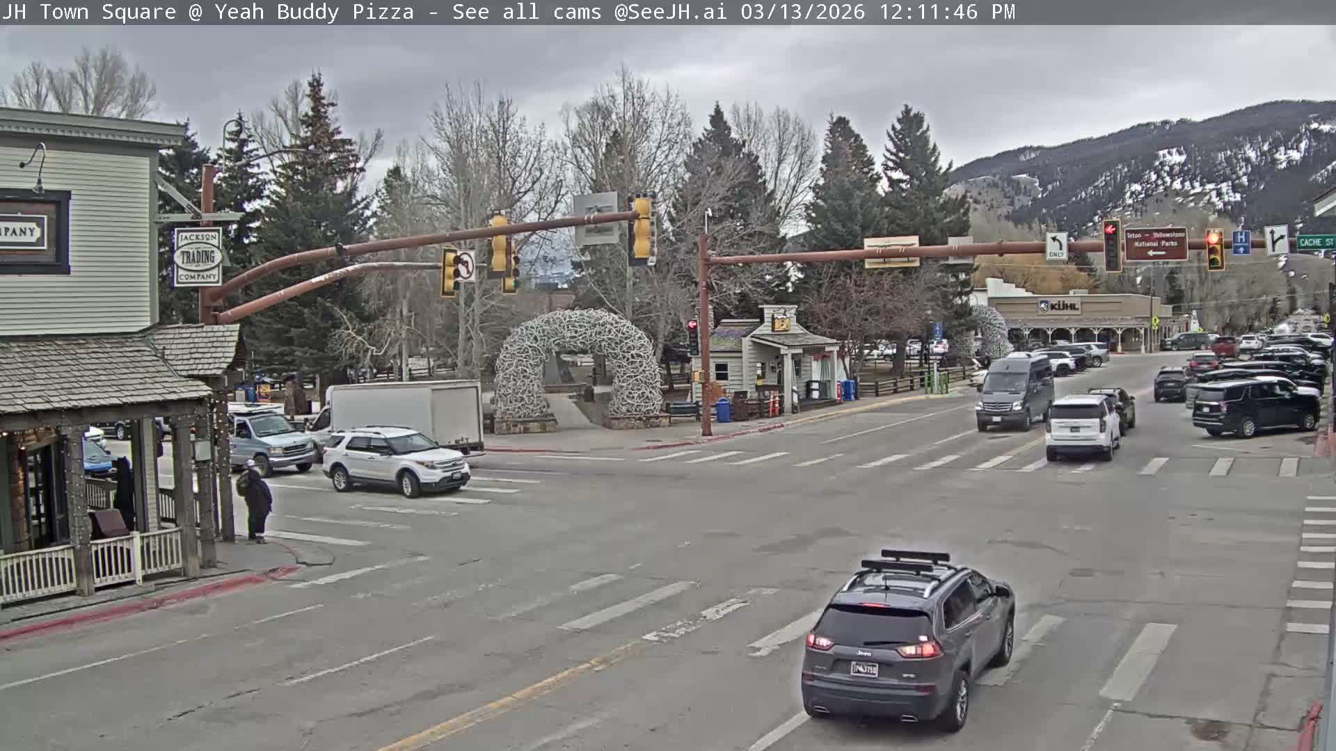 Jackson Hole, Jackson Town Square Live Cam - Jackson, Teton, Wyoming, USA