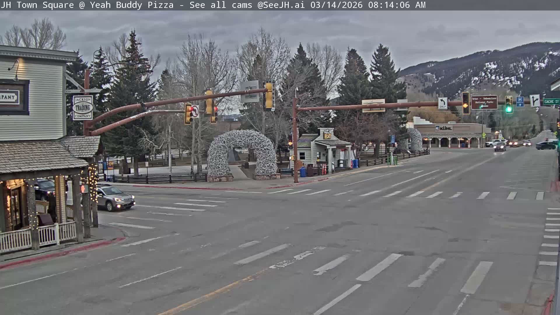 Jackson Hole, Jackson Town Square Live Cam - Jackson, Teton, Wyoming, USA