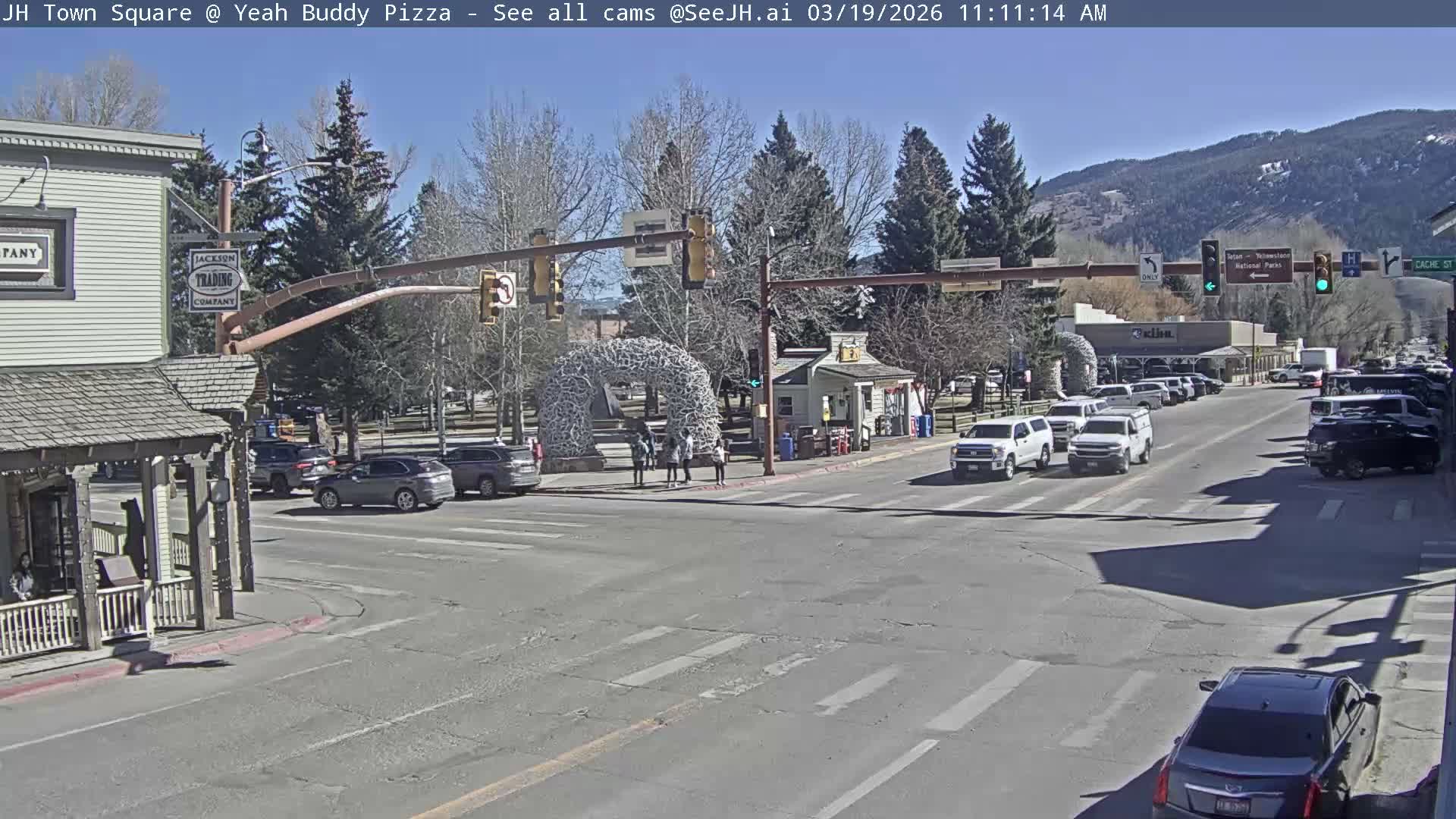 Jackson Hole, Jackson Town Square Live Cam - Jackson, Teton, Wyoming, USA