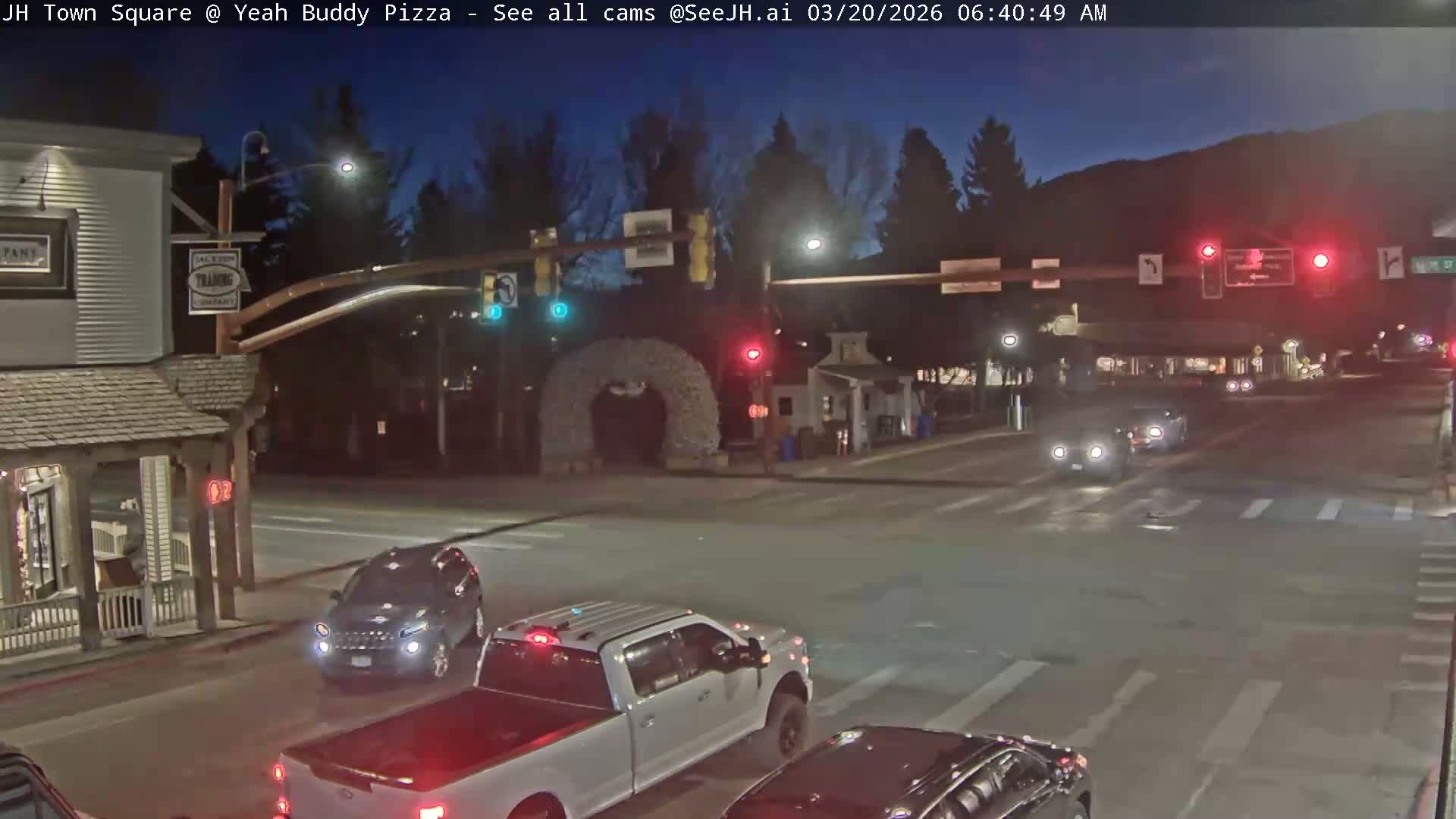 Jackson Hole, Jackson Town Square Live Cam - Jackson, Teton, Wyoming, USA