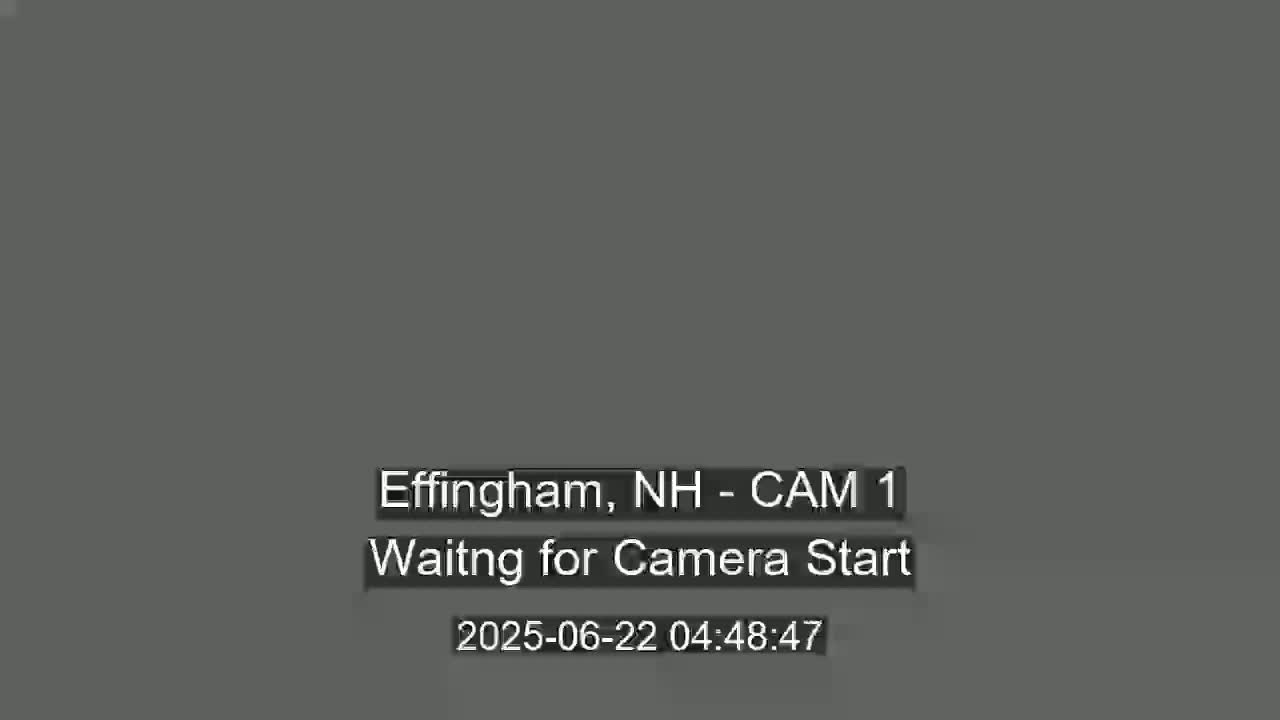 A solid, dark gray screen displays a message indicating a camera is starting.