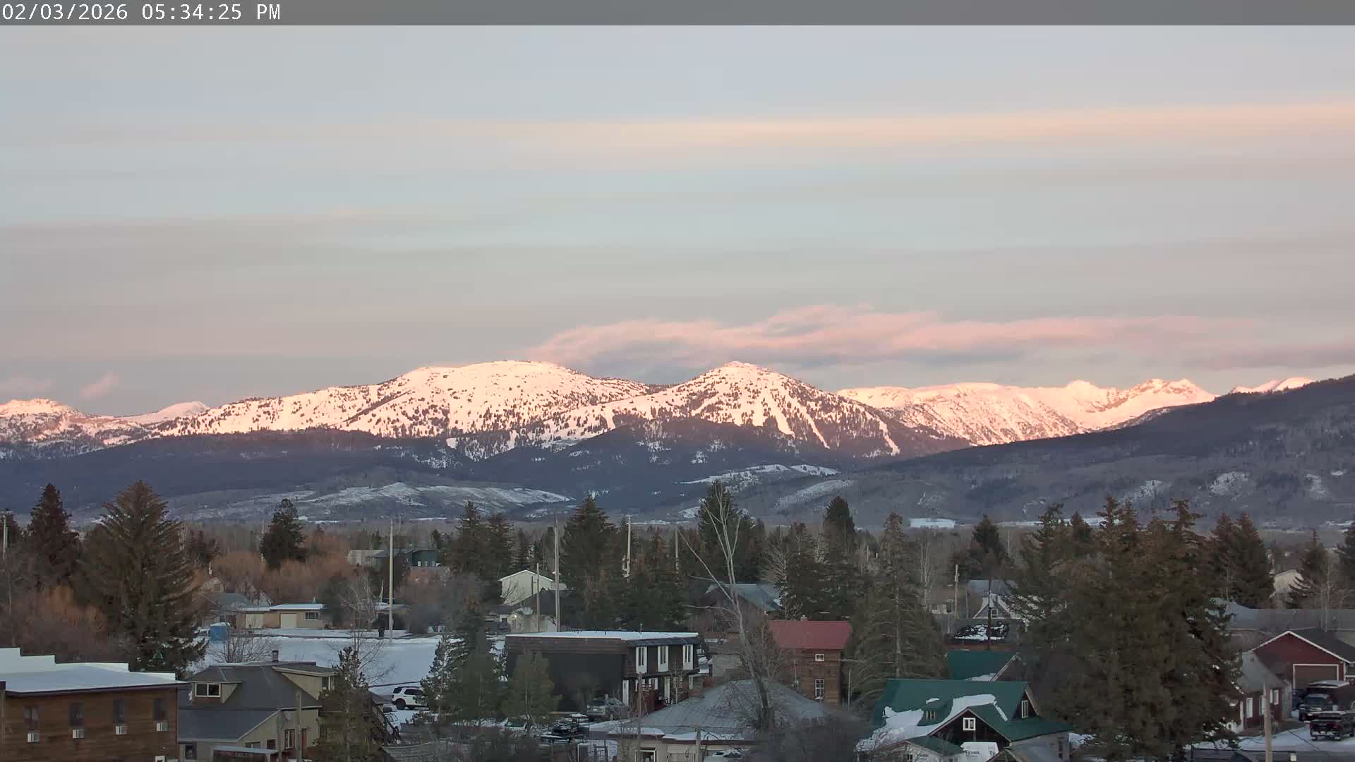Driggs Village & Grand Targhee Habitat / Mountains Live Cam - Driggs, Teton, Idaho, USA