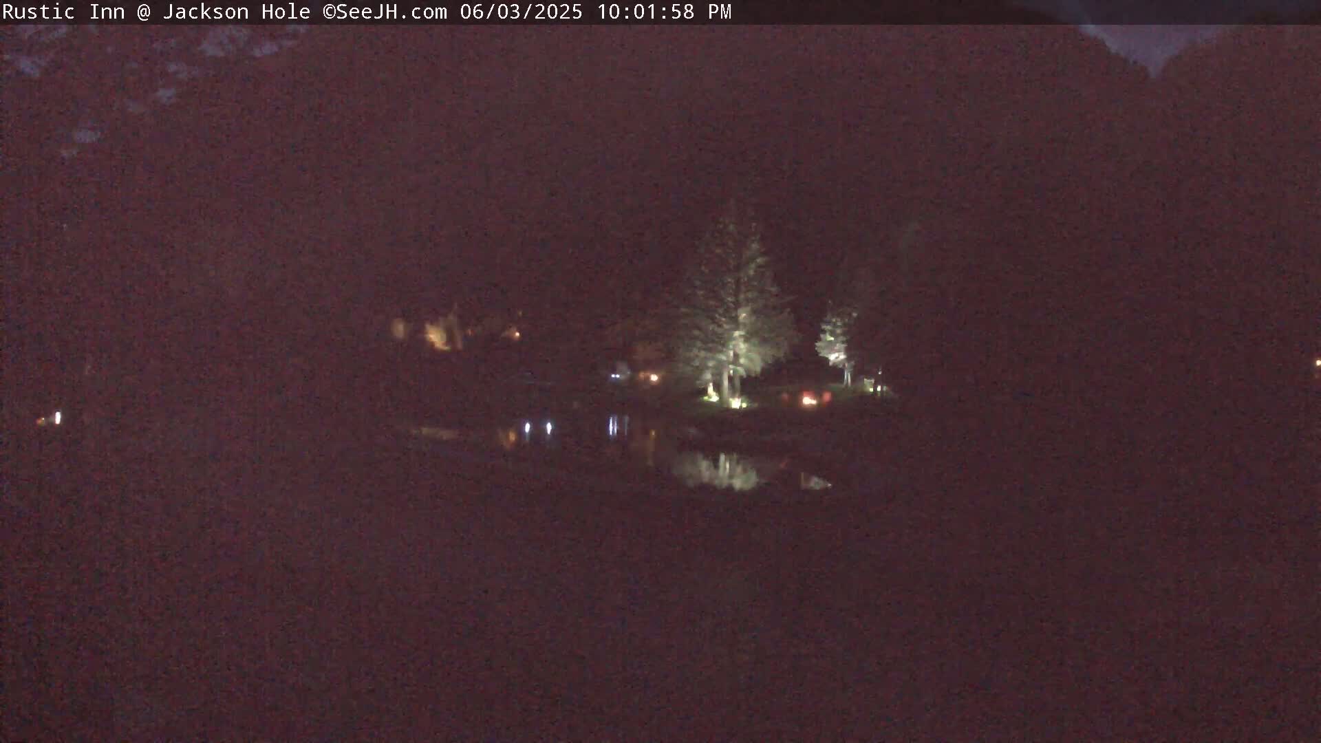 Jackson Hole, Flat Creek from Rustic Inn Resort Live Cam - Jackson, Teton, Wyoming, USA