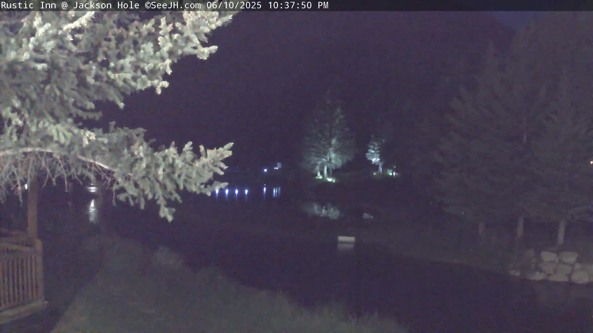 Jackson Hole, Flat Creek from Rustic Inn Resort Live Cam - Jackson, Teton, Wyoming, USA