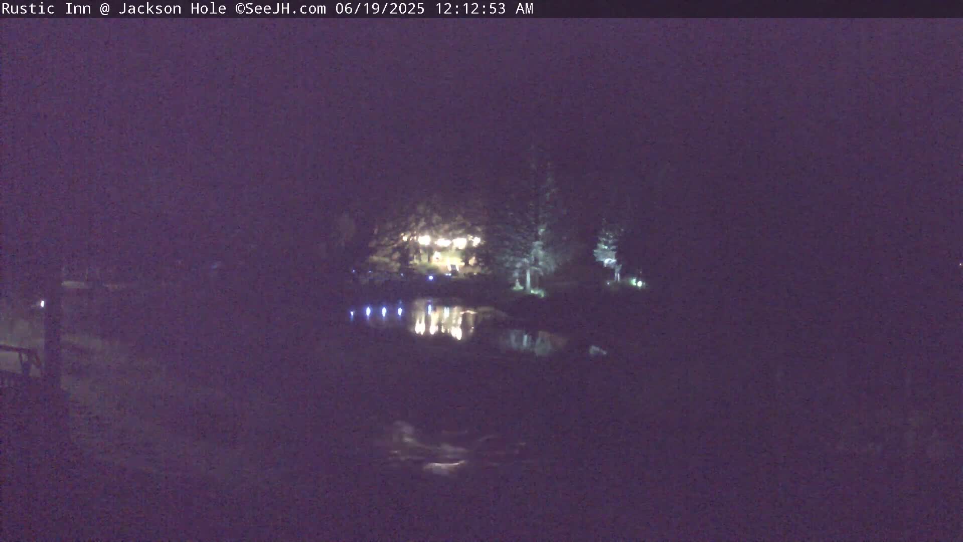 Jackson Hole, Flat Creek from Rustic Inn Resort Live Cam - Jackson, Teton, Wyoming, USA