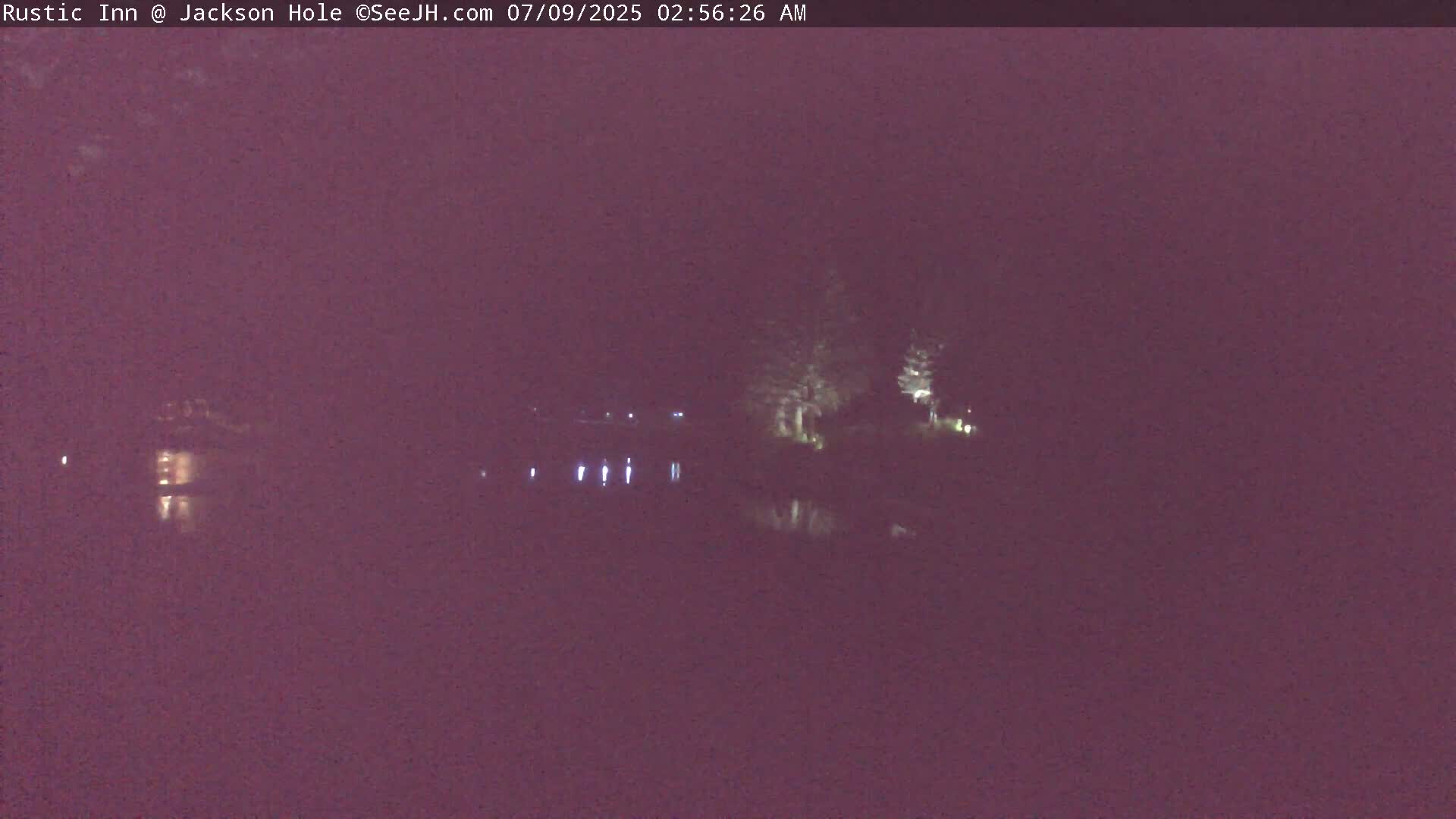 Jackson Hole, Flat Creek from Rustic Inn Resort Live Cam - Jackson, Teton, Wyoming, USA