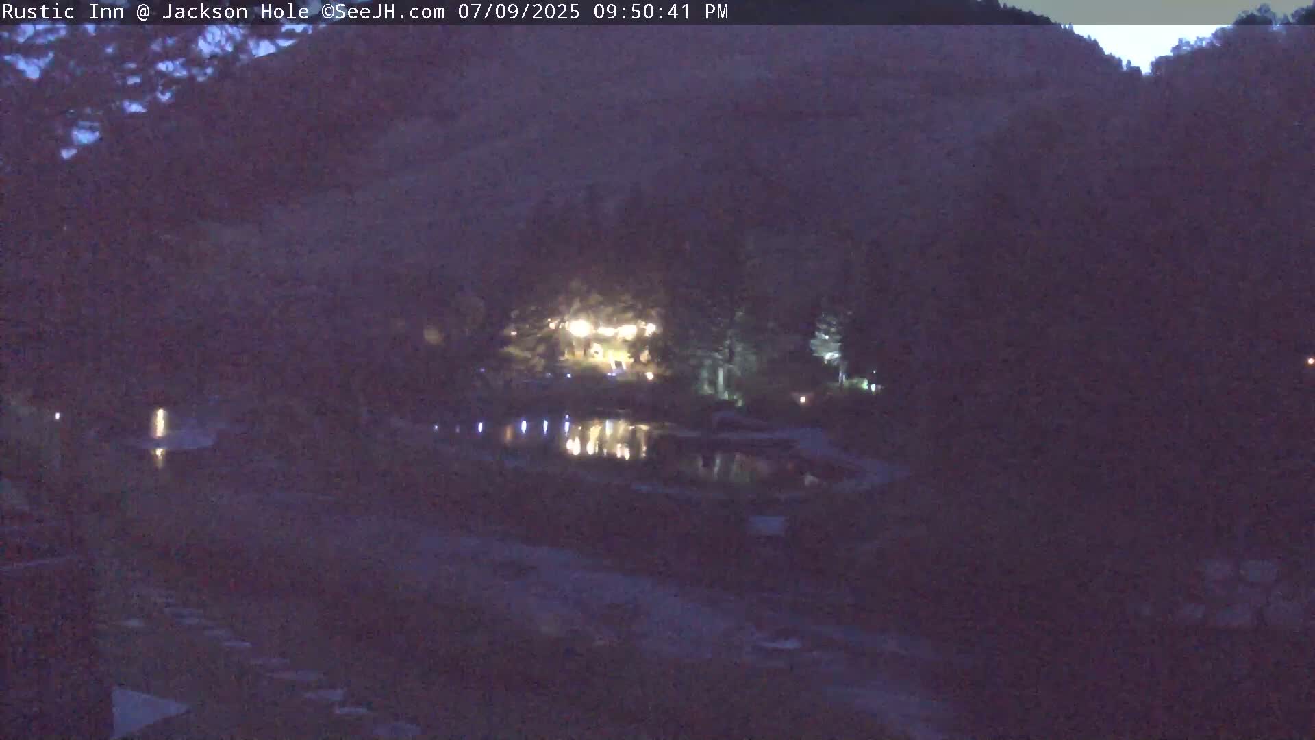 Jackson Hole, Flat Creek from Rustic Inn Resort Live Cam - Jackson, Teton, Wyoming, USA