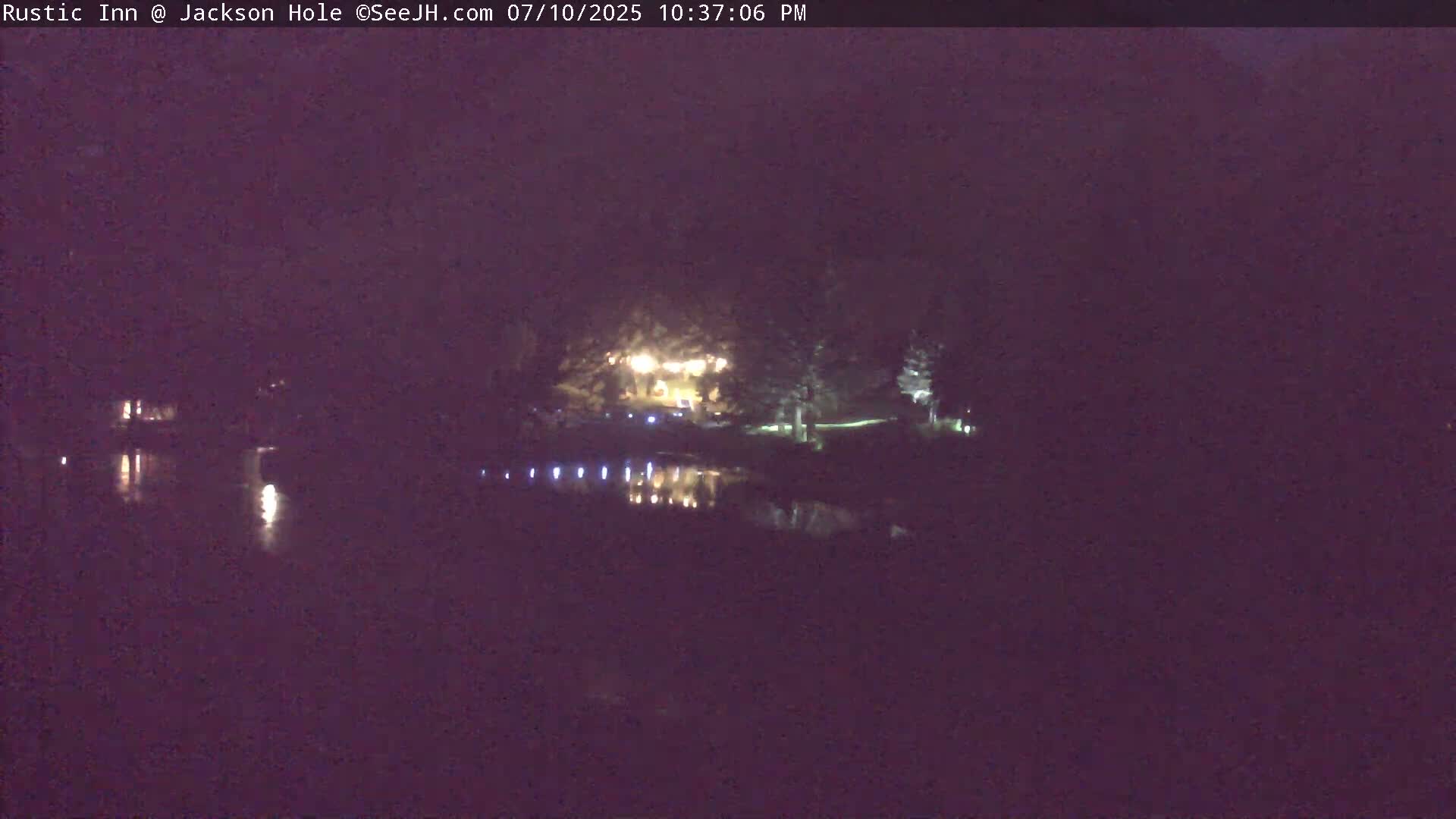 Jackson Hole, Flat Creek from Rustic Inn Resort Live Cam - Jackson, Teton, Wyoming, USA