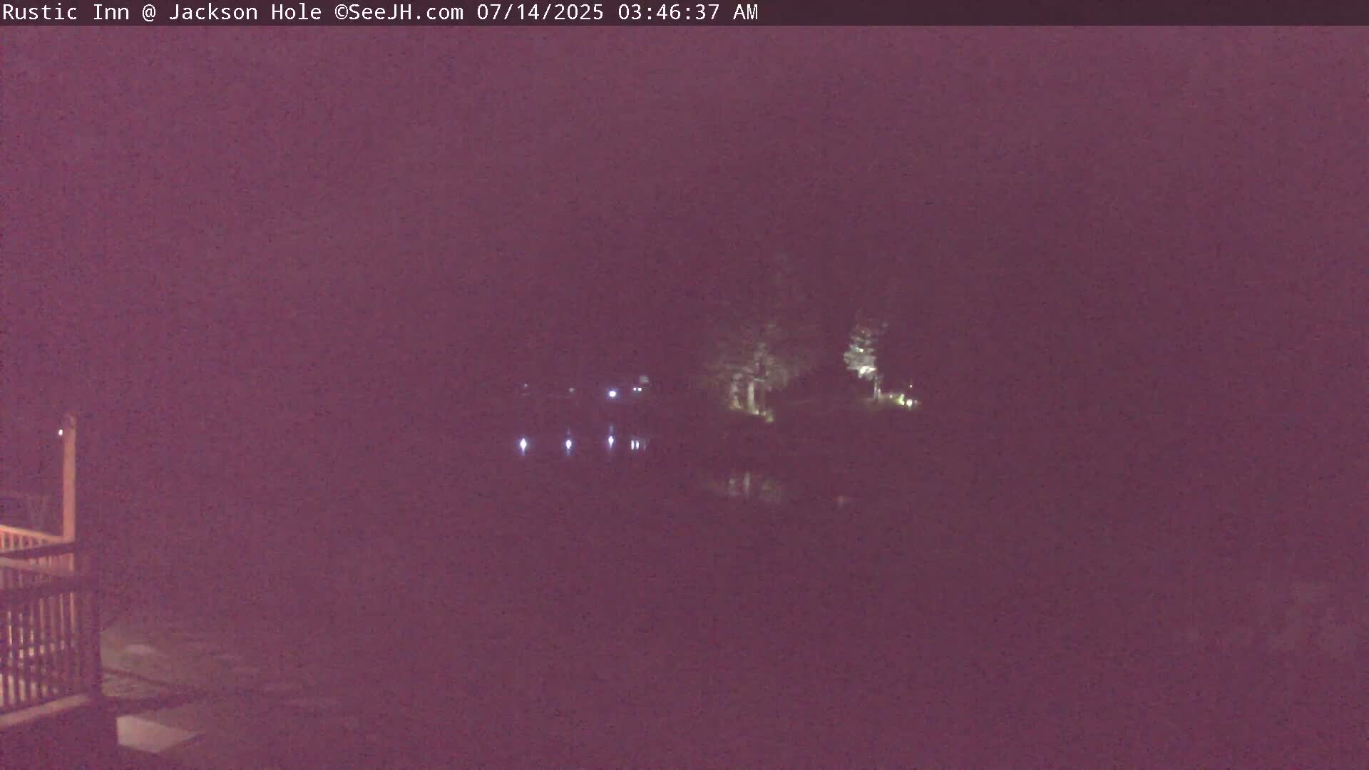 Jackson Hole, Flat Creek from Rustic Inn Resort Live Cam - Jackson, Teton, Wyoming, USA