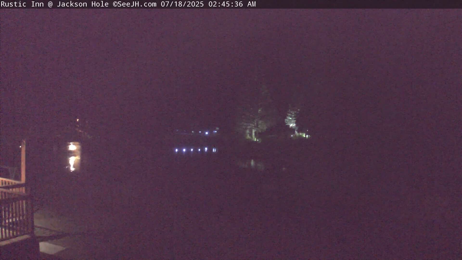 Jackson Hole, Flat Creek from Rustic Inn Resort Live Cam - Jackson, Teton, Wyoming, USA