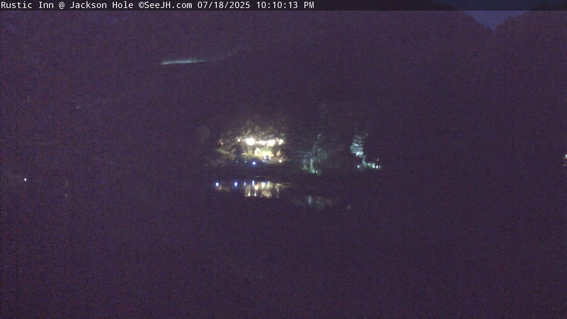 Jackson Hole, Flat Creek from Rustic Inn Resort Live Cam - Jackson, Teton, Wyoming, USA