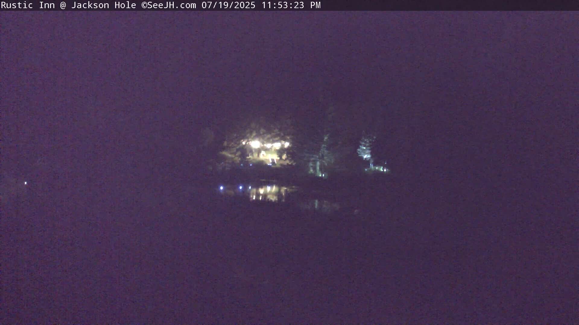 Jackson Hole, Flat Creek from Rustic Inn Resort Live Cam - Jackson, Teton, Wyoming, USA