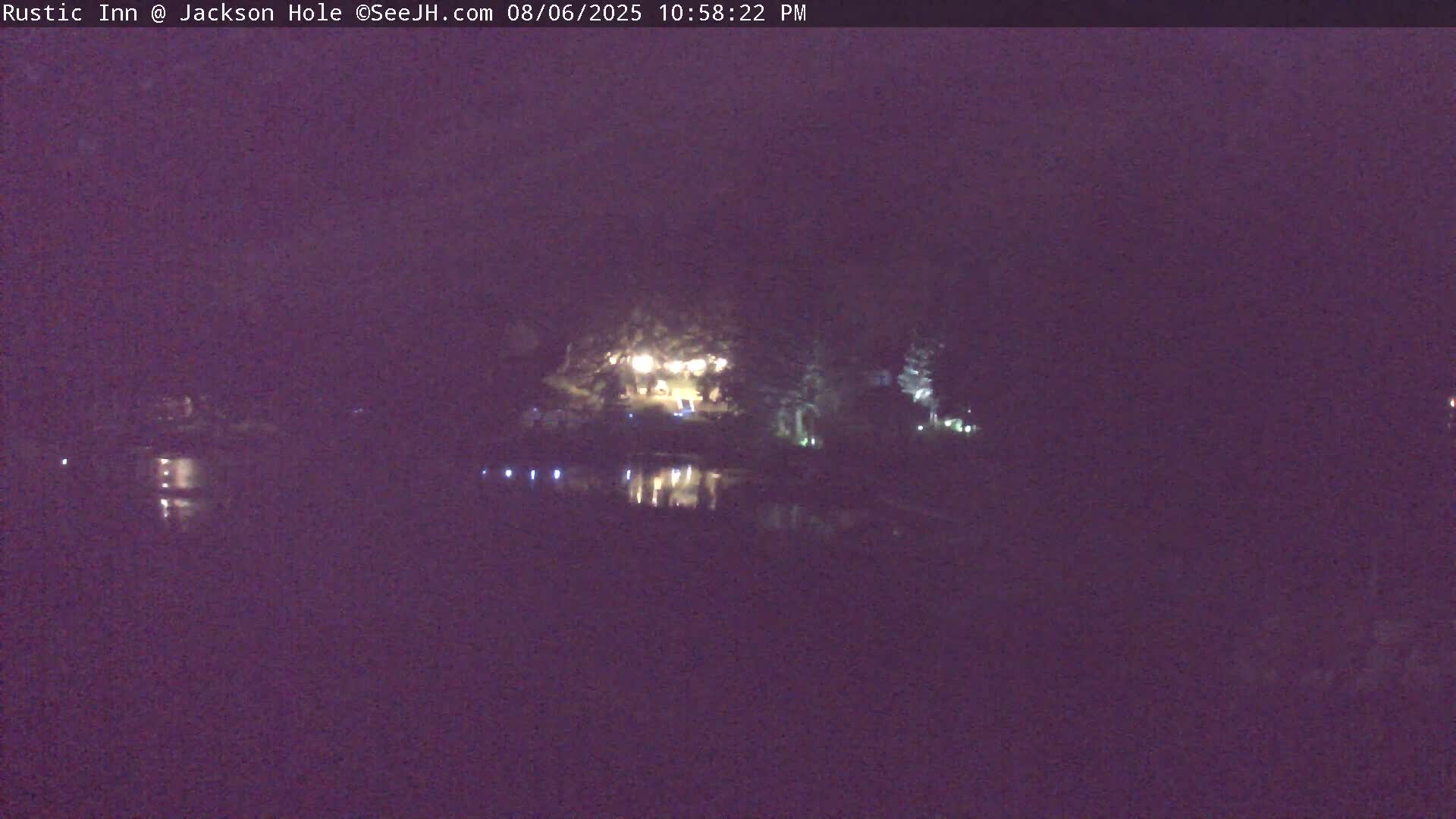 Jackson Hole, Flat Creek from Rustic Inn Resort Live Cam - Jackson, Teton, Wyoming, USA