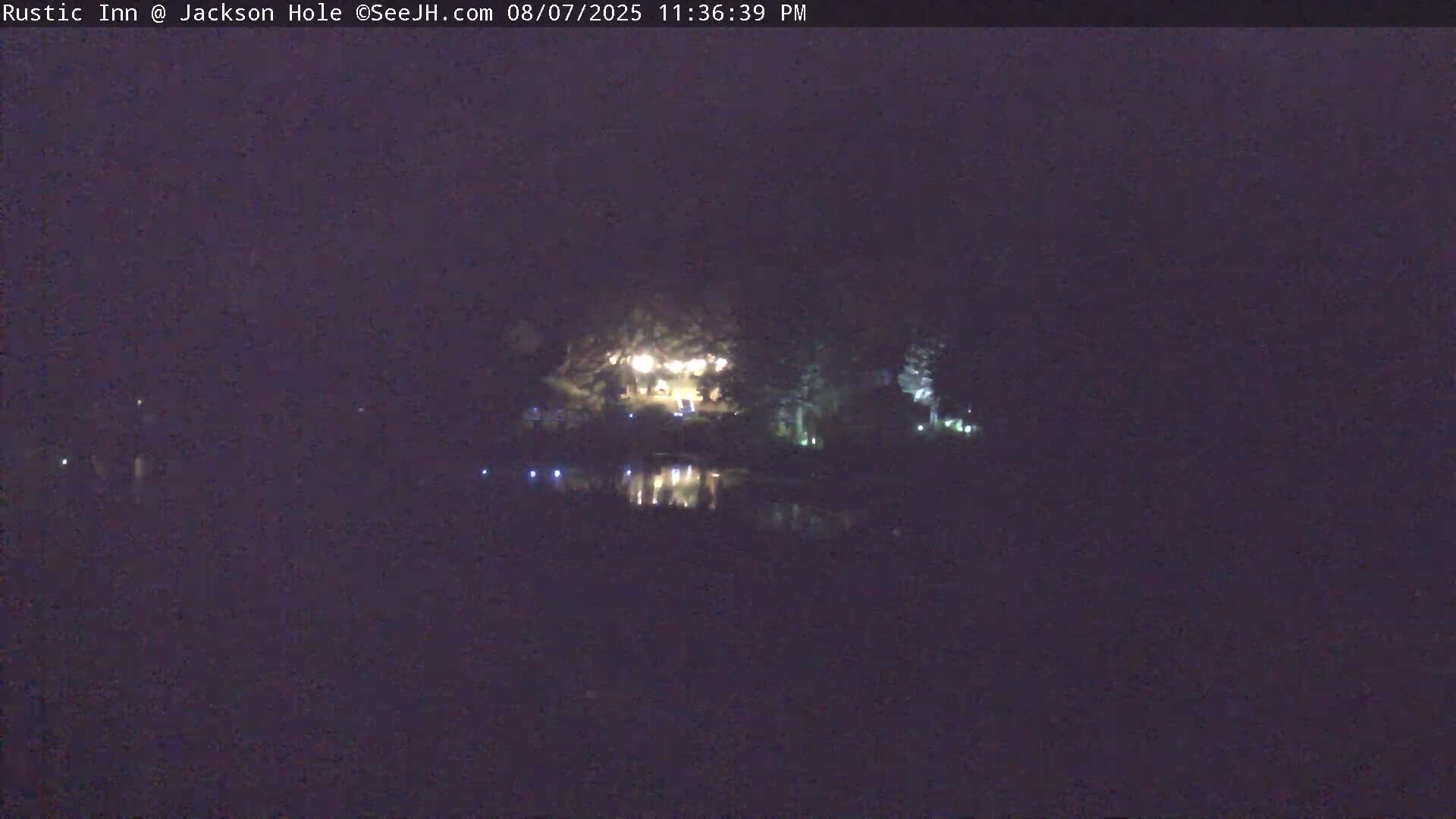 Jackson Hole, Flat Creek from Rustic Inn Resort Live Cam - Jackson, Teton, Wyoming, USA