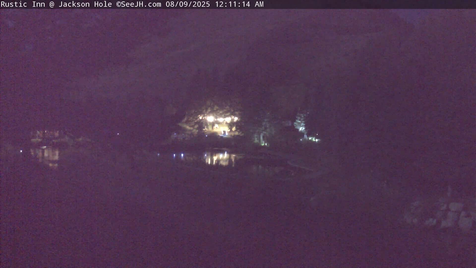 Jackson Hole, Flat Creek from Rustic Inn Resort Live Cam - Jackson, Teton, Wyoming, USA