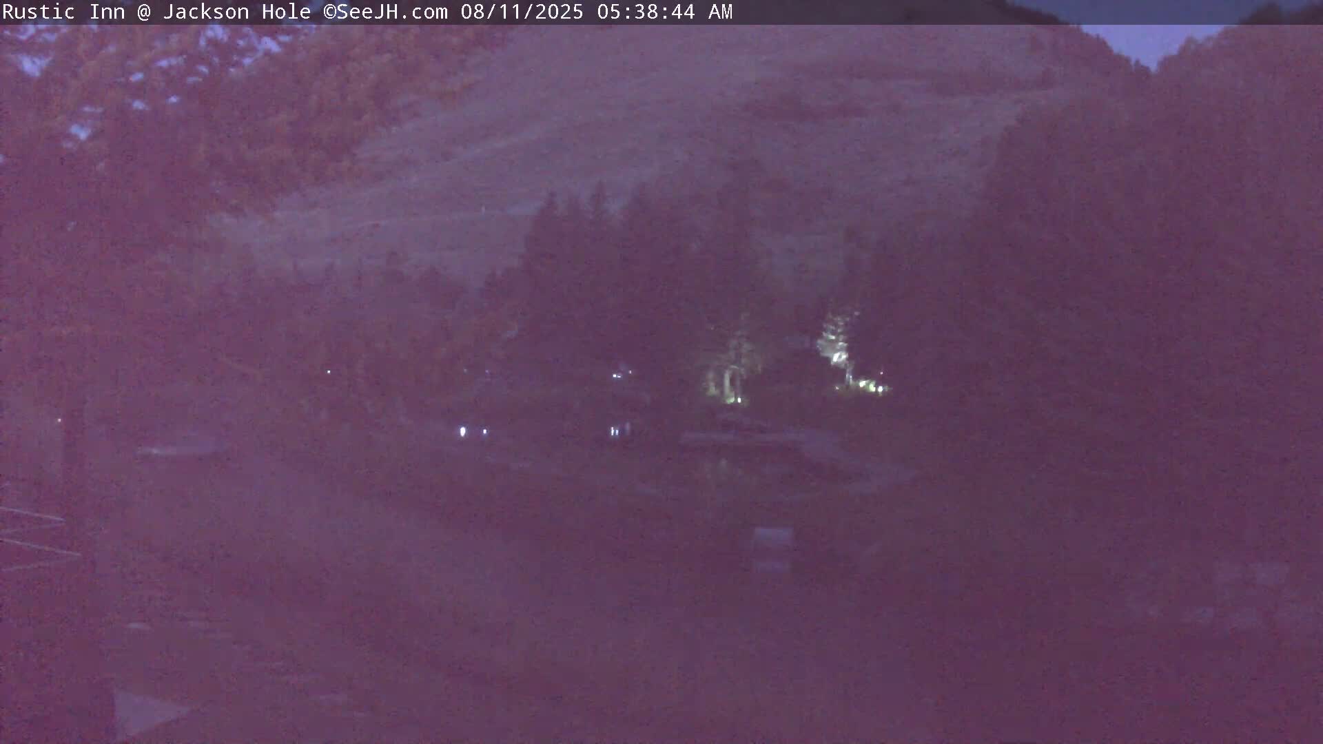 Jackson Hole, Flat Creek from Rustic Inn Resort Live Cam - Jackson, Teton, Wyoming, USA