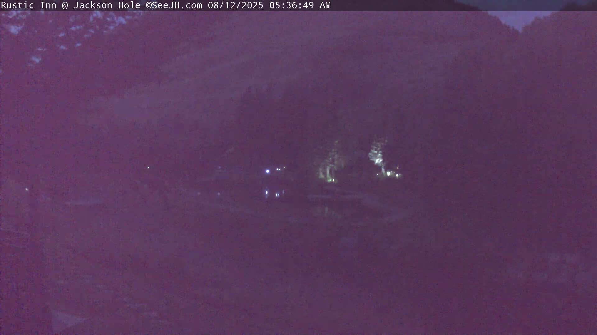 Jackson Hole, Flat Creek from Rustic Inn Resort Live Cam - Jackson, Teton, Wyoming, USA