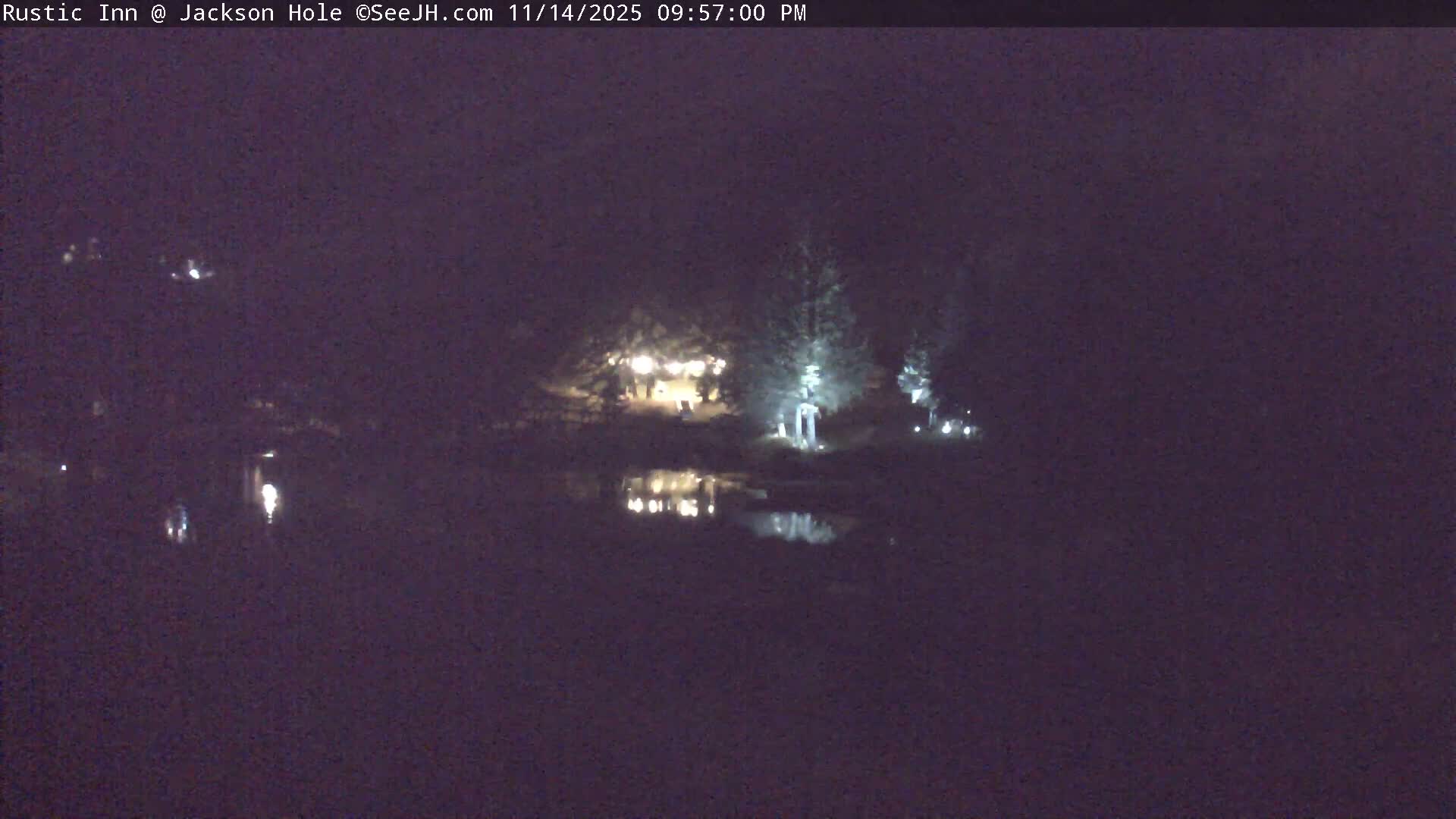 Jackson Hole, Flat Creek from Rustic Inn Resort Live Cam - Jackson, Teton, Wyoming, USA