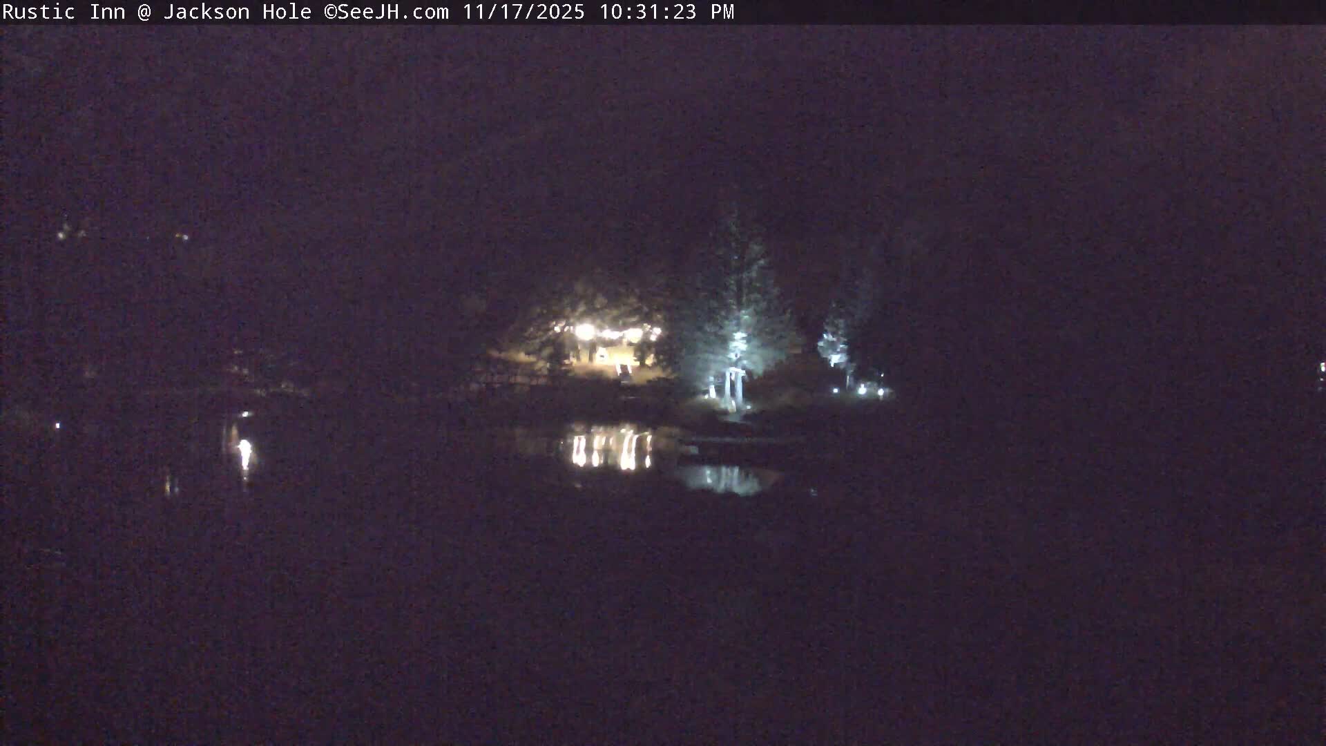 Jackson Hole, Flat Creek from Rustic Inn Resort Live Cam - Jackson, Teton, Wyoming, USA