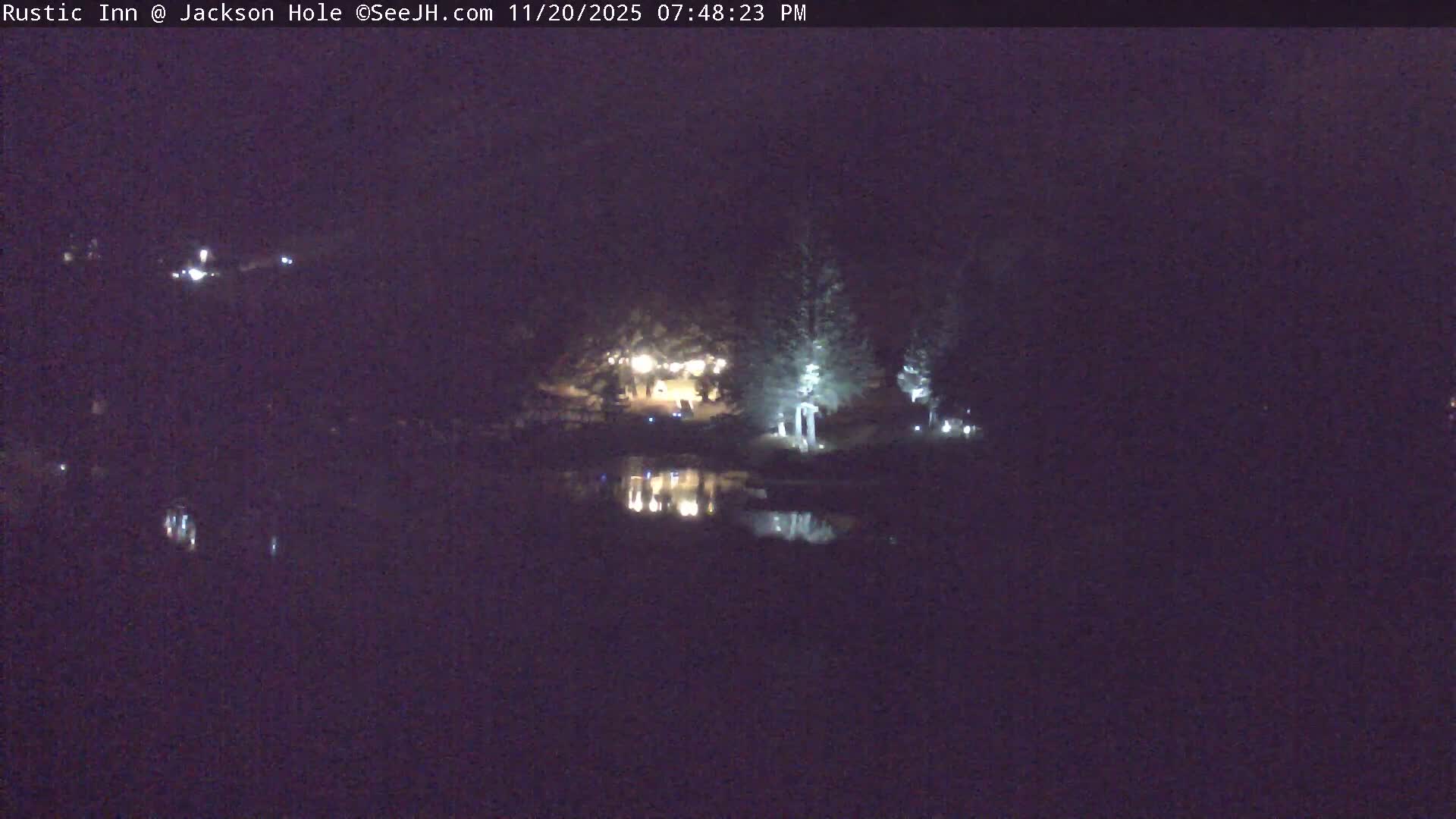 Jackson Hole, Flat Creek from Rustic Inn Resort Live Cam - Jackson, Teton, Wyoming, USA