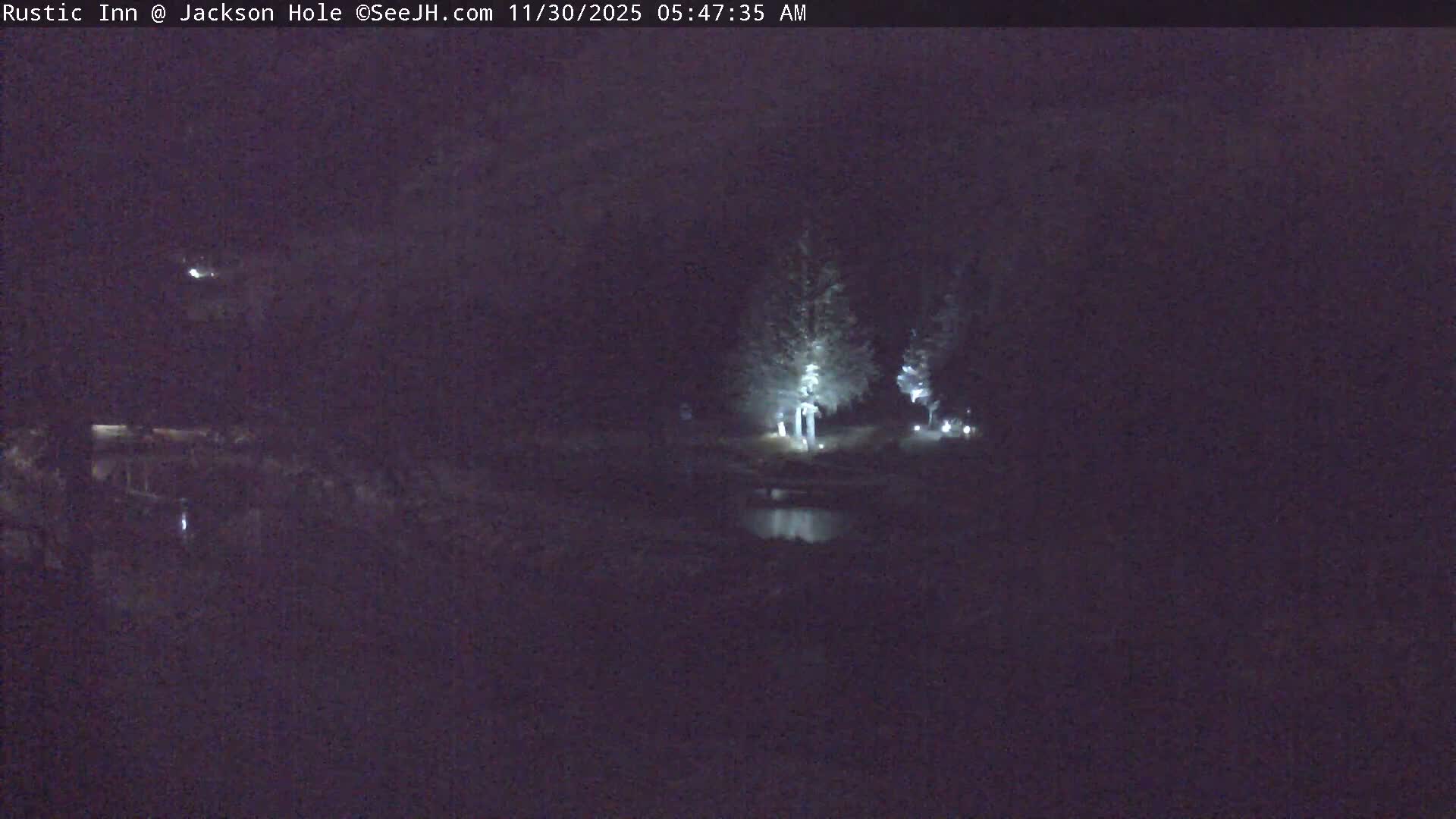 Jackson Hole, Flat Creek from Rustic Inn Resort Live Cam - Jackson, Teton, Wyoming, USA