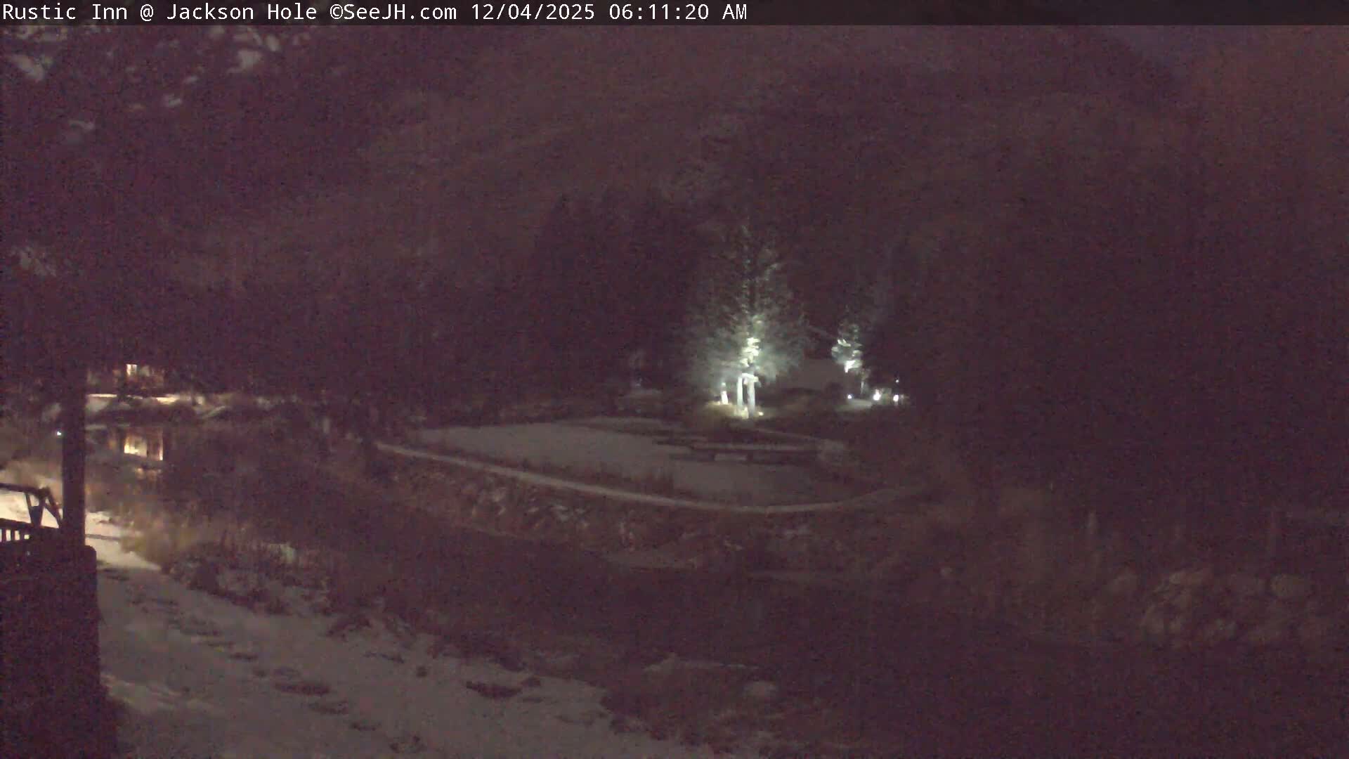 Jackson Hole, Flat Creek from Rustic Inn Resort Live Cam - Jackson, Teton, Wyoming, USA