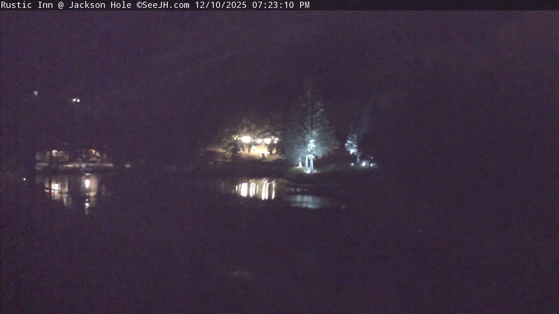 Jackson Hole, Flat Creek from Rustic Inn Resort Live Cam - Jackson, Teton, Wyoming, USA