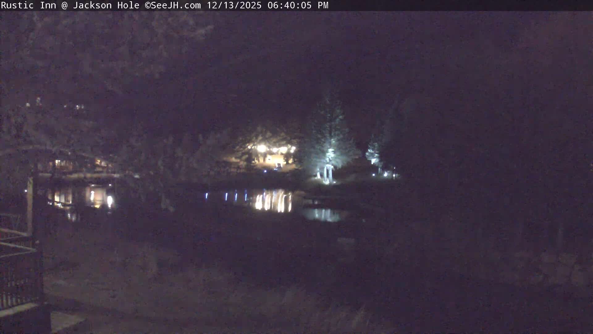 Jackson Hole, Flat Creek from Rustic Inn Resort Live Cam - Jackson, Teton, Wyoming, USA