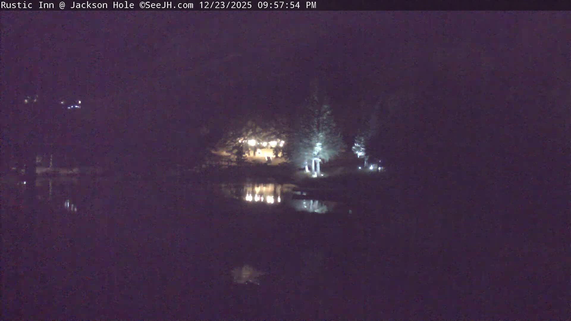 Jackson Hole, Flat Creek from Rustic Inn Resort Live Cam - Jackson, Teton, Wyoming, USA