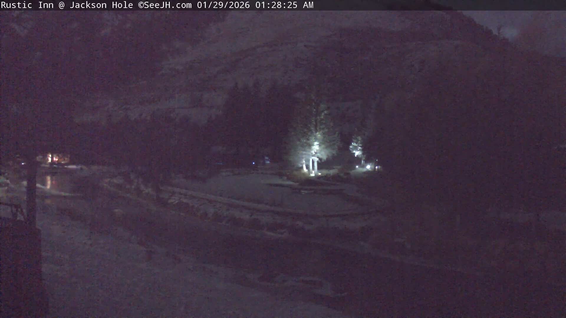 Jackson Hole, Flat Creek from Rustic Inn Resort Live Cam - Jackson, Teton, Wyoming, USA