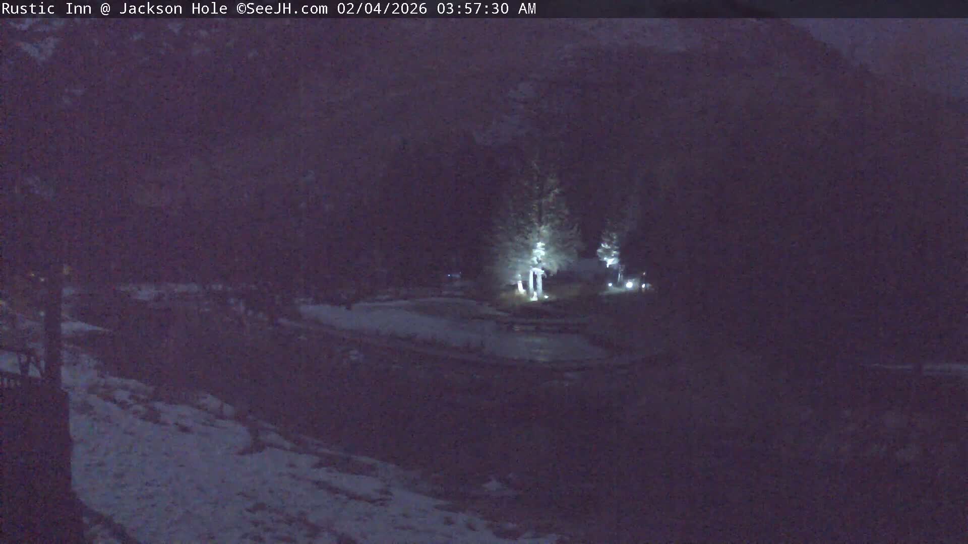 Jackson Hole, Flat Creek from Rustic Inn Resort Live Cam - Jackson, Teton, Wyoming, USA