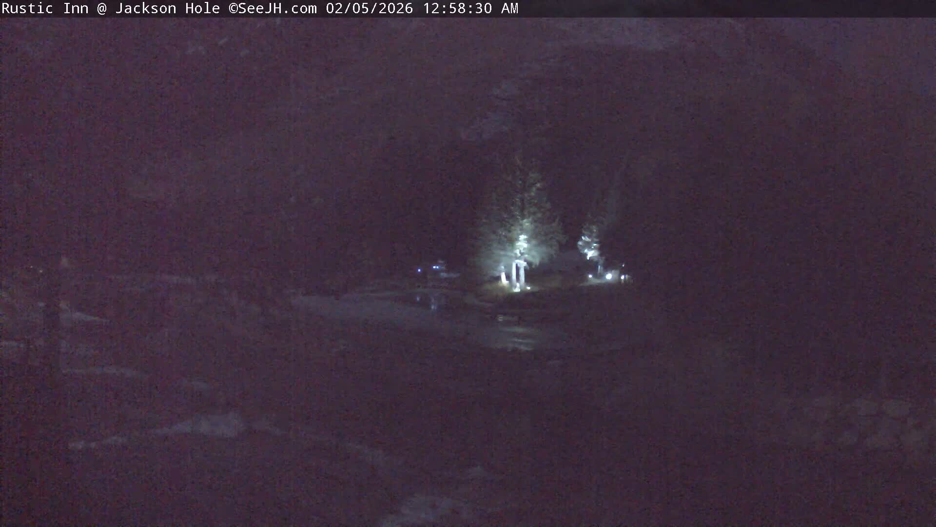 Jackson Hole, Flat Creek from Rustic Inn Resort Live Cam - Jackson, Teton, Wyoming, USA