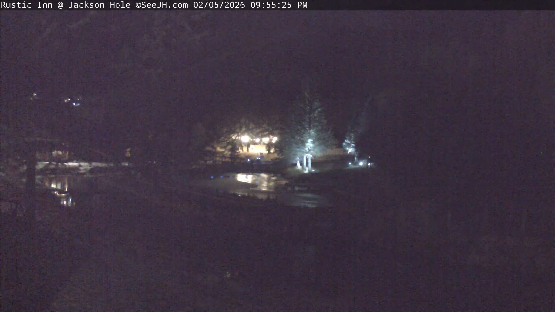 Jackson Hole, Flat Creek from Rustic Inn Resort Live Cam - Jackson, Teton, Wyoming, USA