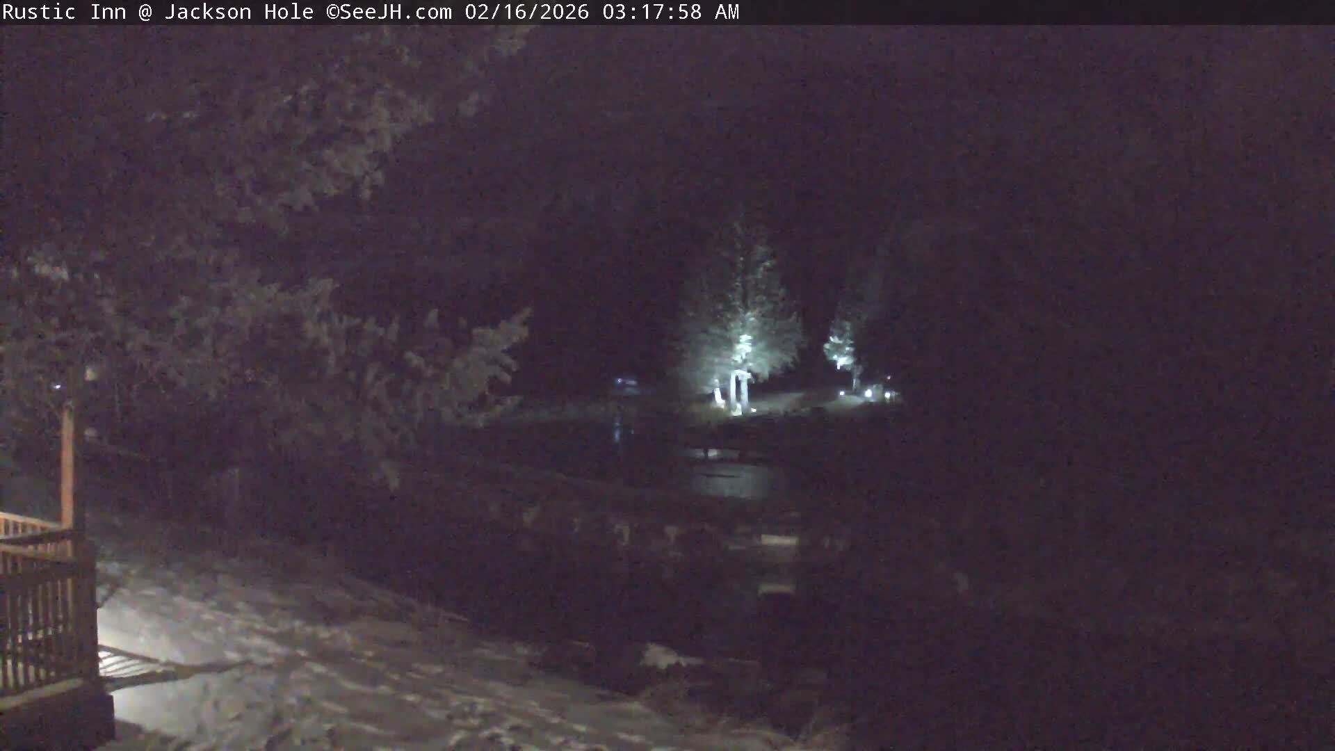 Jackson Hole, Flat Creek from Rustic Inn Resort Live Cam - Jackson, Teton, Wyoming, USA